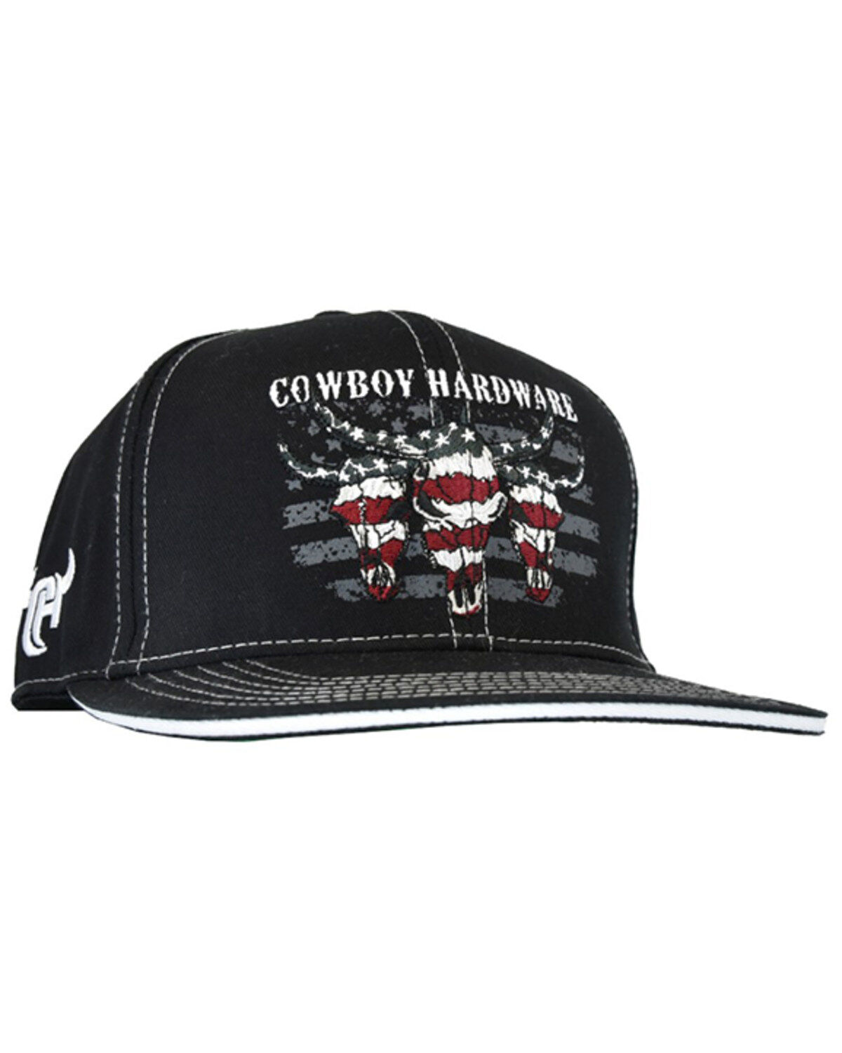 Cowboy Hardware Men's Triple Flag Skull Ball Cap