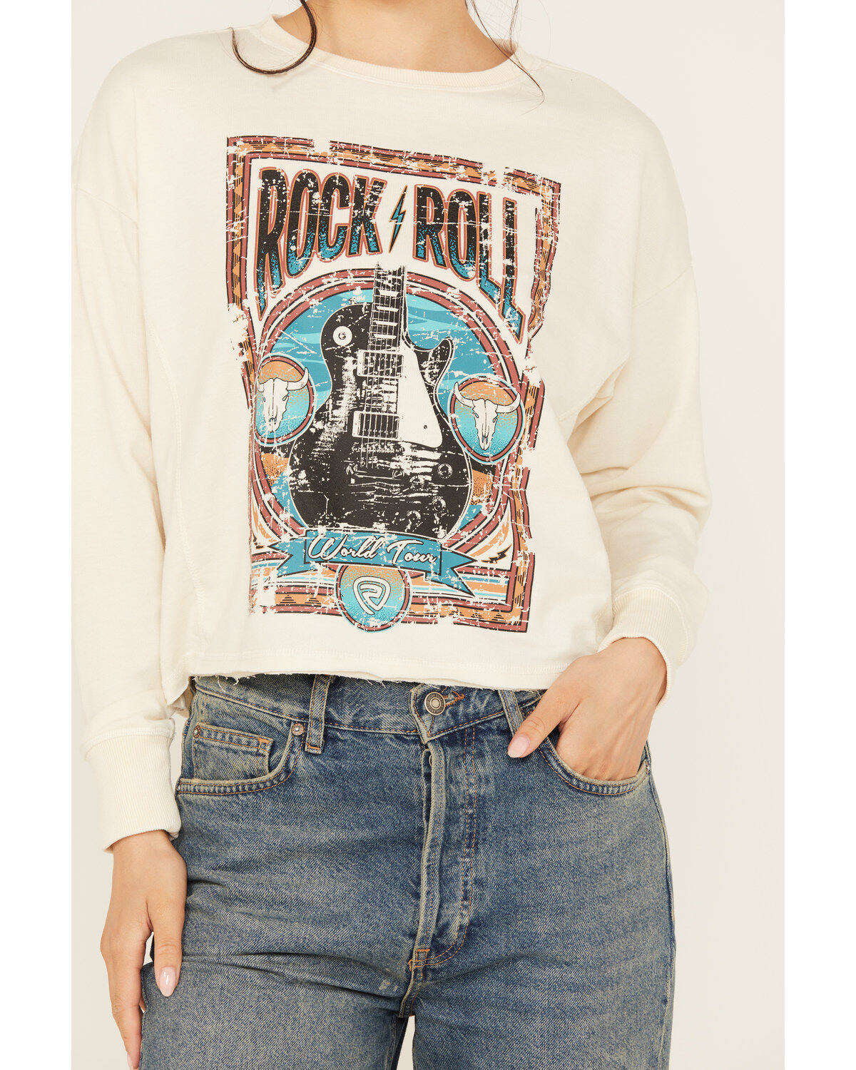 Rock & Roll Denim Women's Rock & Roll Long Sleeve Graphic Tee