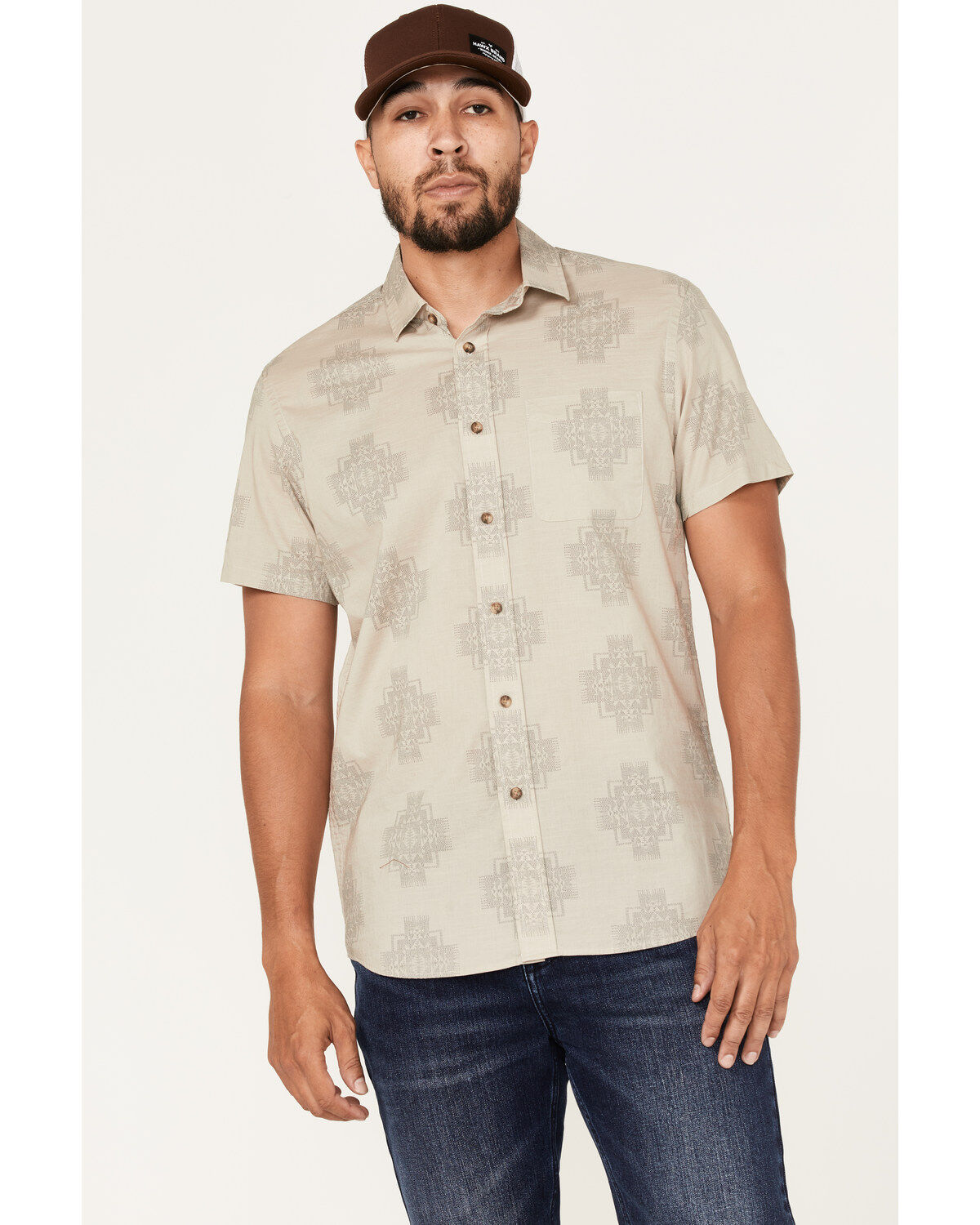 Pendleton Men's Shoreline Print Short Sleeve Western Shirt