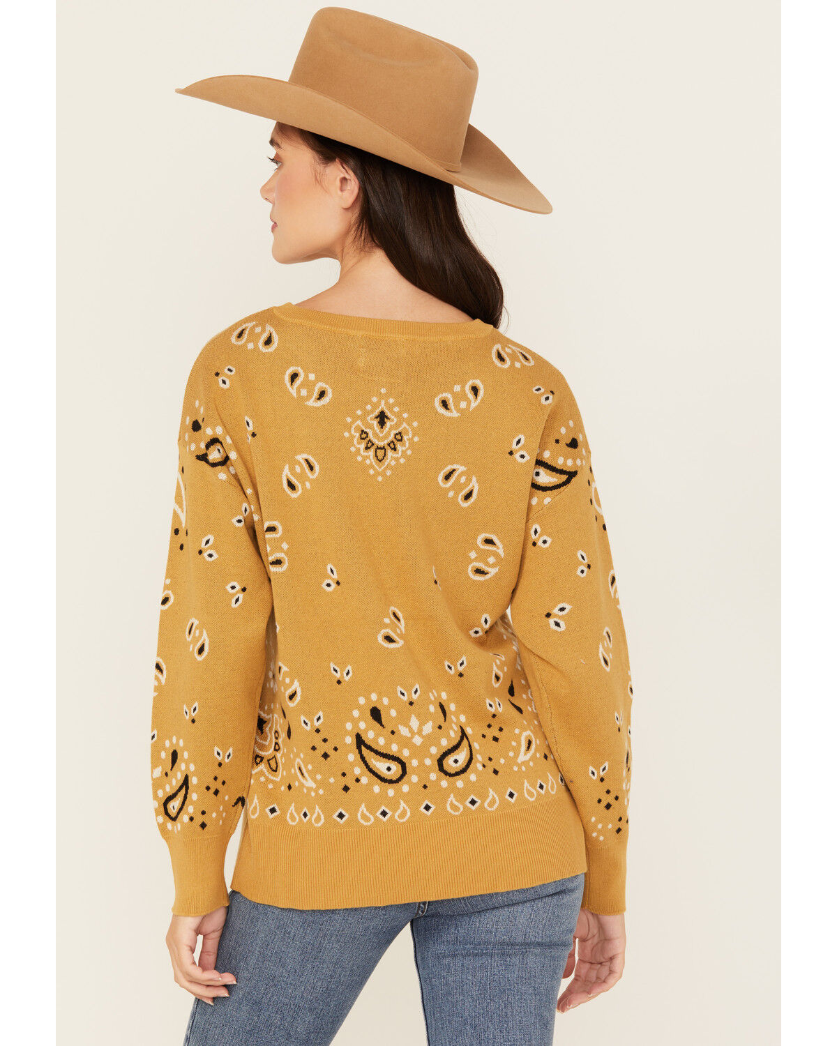 Cotton & Rye Women's Bandana Print Sweater