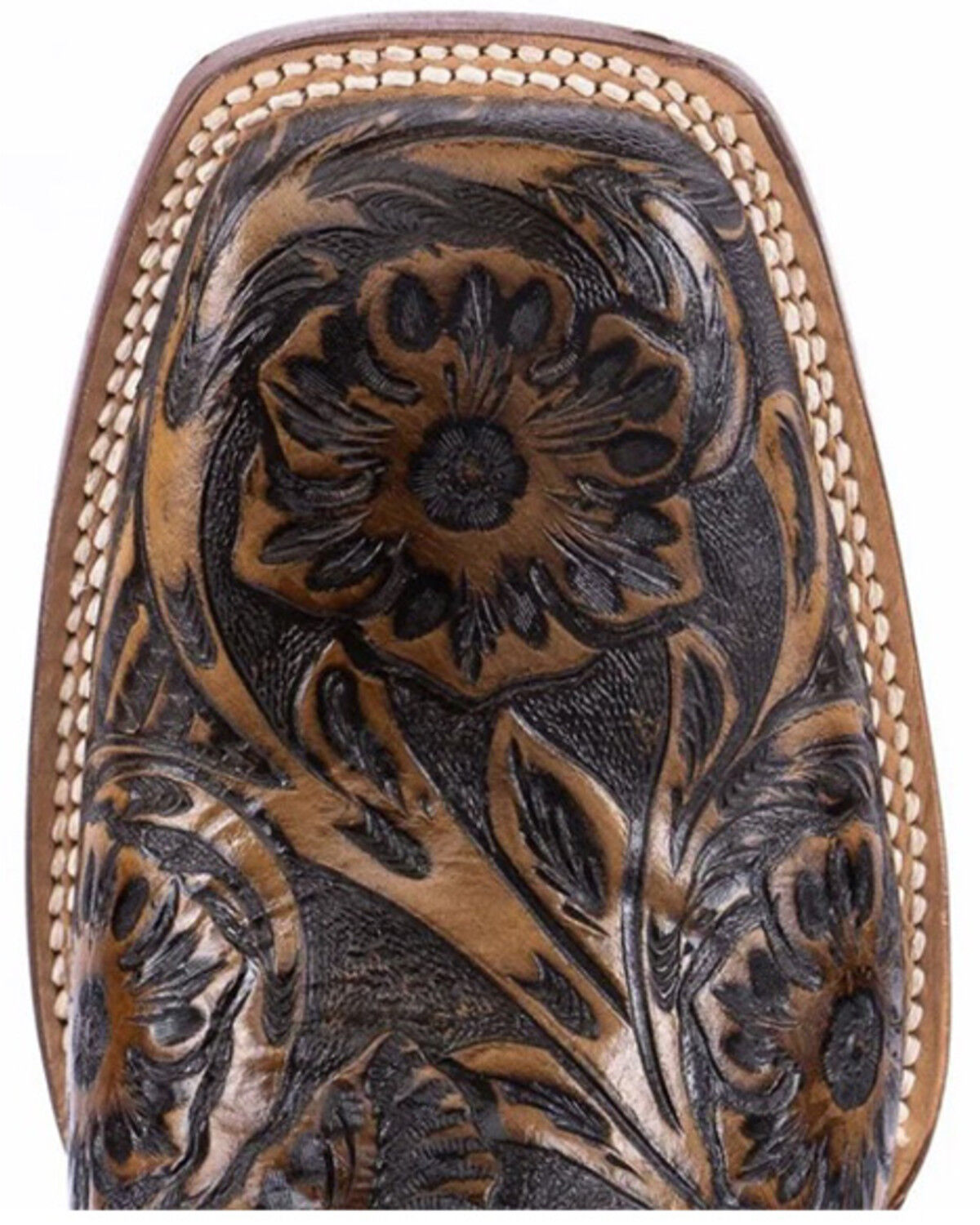 Tanner Mark Men's Hand Tooled Western Boots - Broad Square Toe