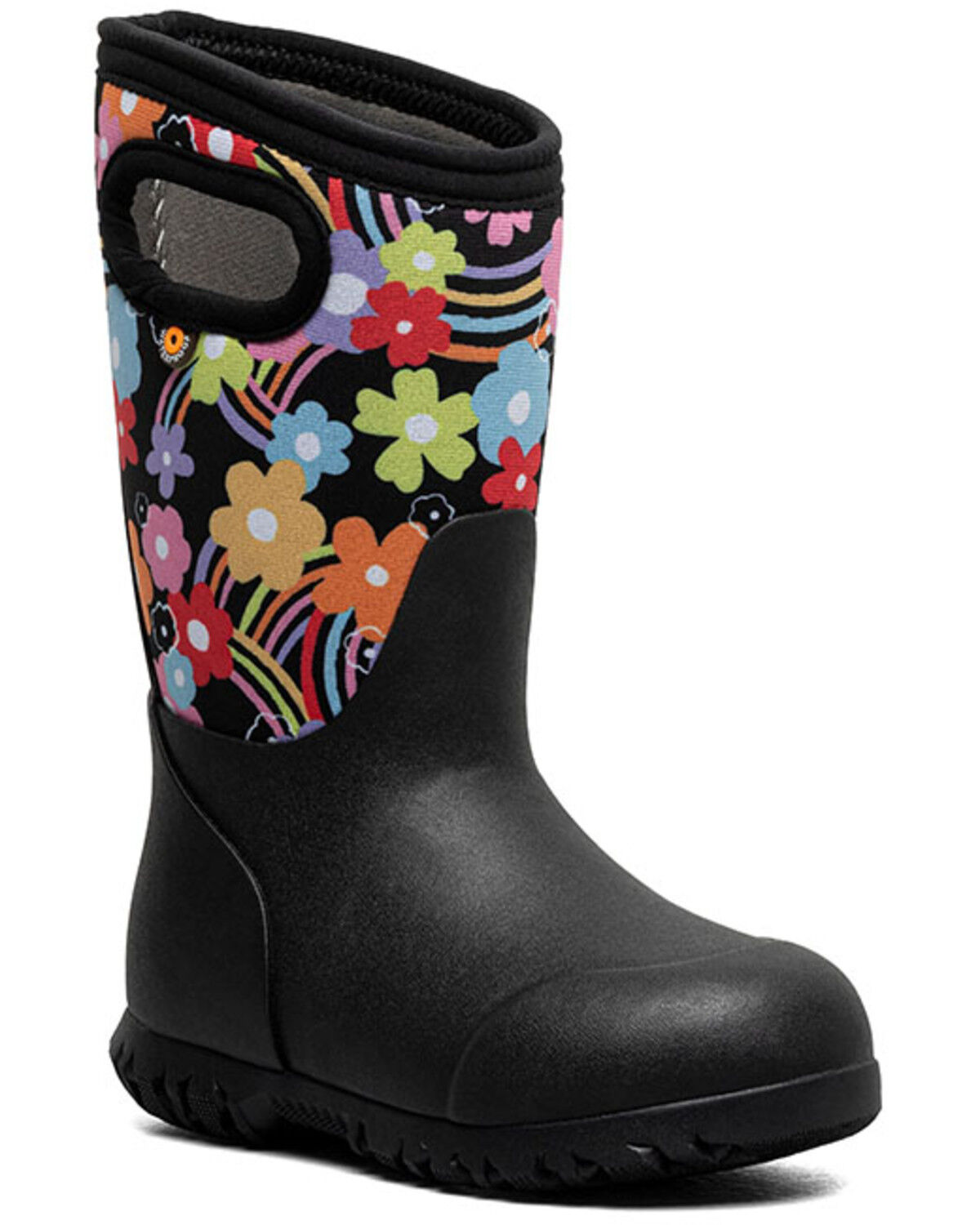 Bogs Girls' York Groovy Rainbow Waterproof Boots - Round Toe