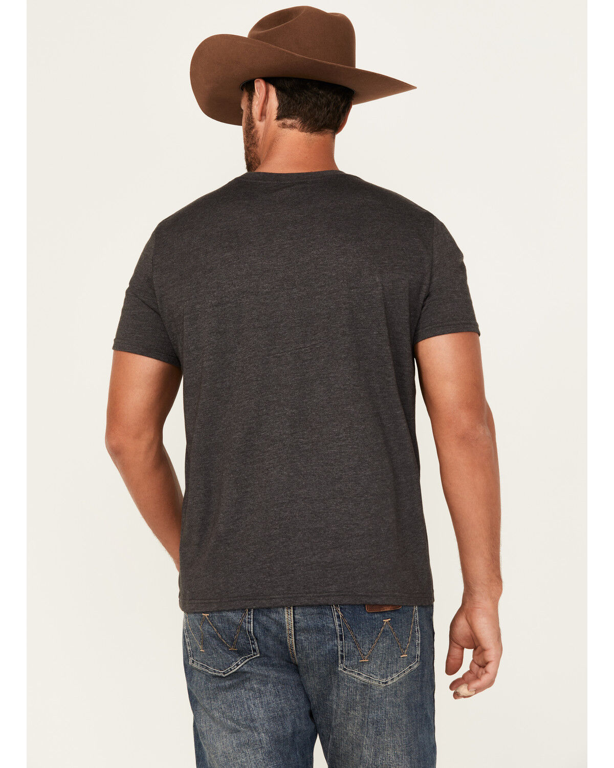 Rock & Roll Denim Men's Long Horn Short Sleeve Graphic T-Shirt