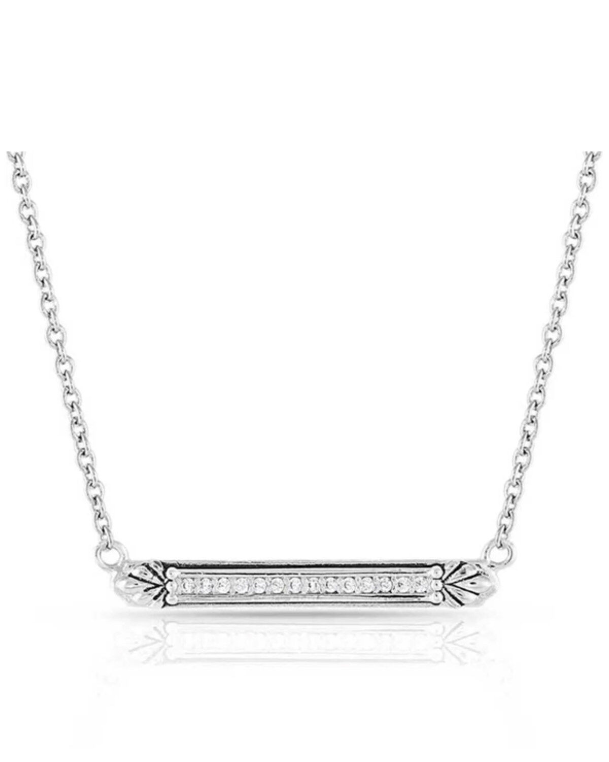 Montana Silversmiths Women's Setting the Crystal Bar Necklace