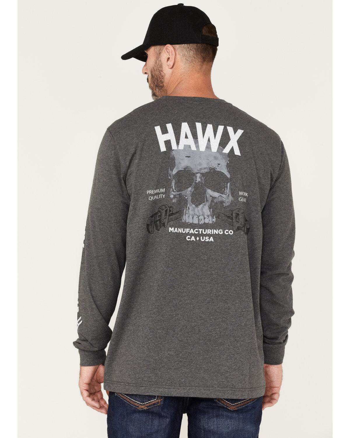 Hawx Men's Quality Goods Logo Graphic Work T-Shirt