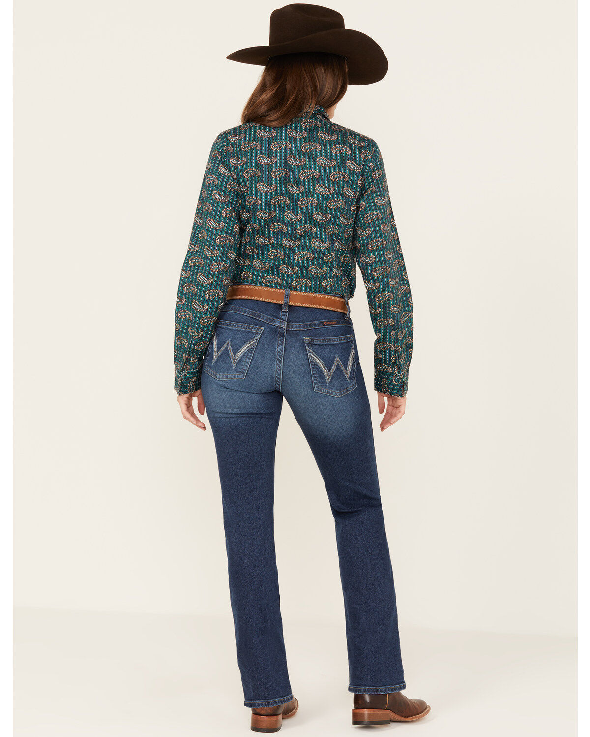 Wrangler Women's Q-Baby Dark Wash Mid Rise Bootcut Ultimate Riding Jeans