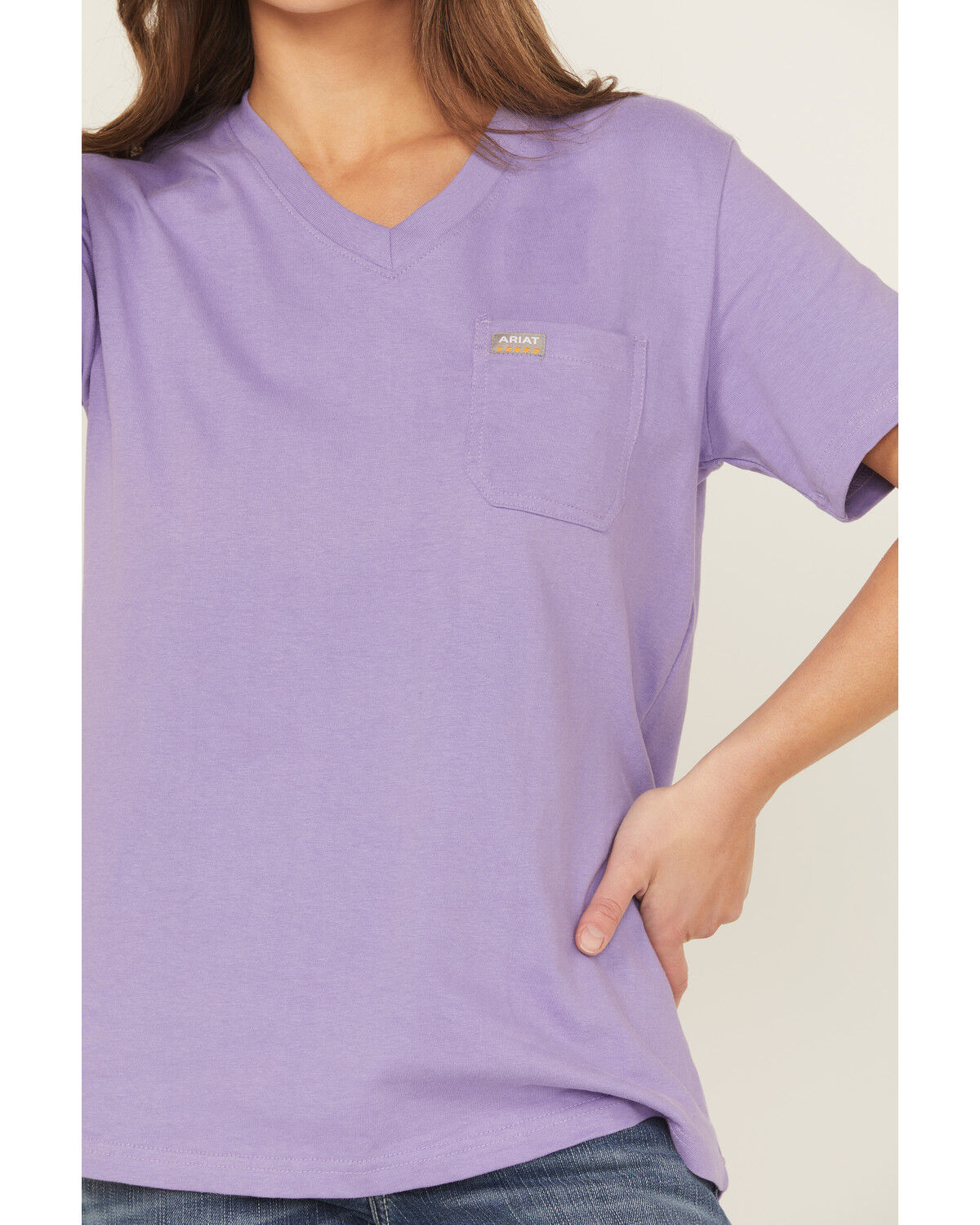 Ariat Women's Rebar Strong Reflective American Flag Short Sleeve Graphic T-Shirt