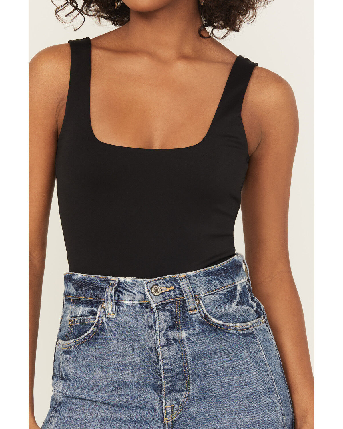 Good American Women's Scuba Solid Sleeveless Bodysuit