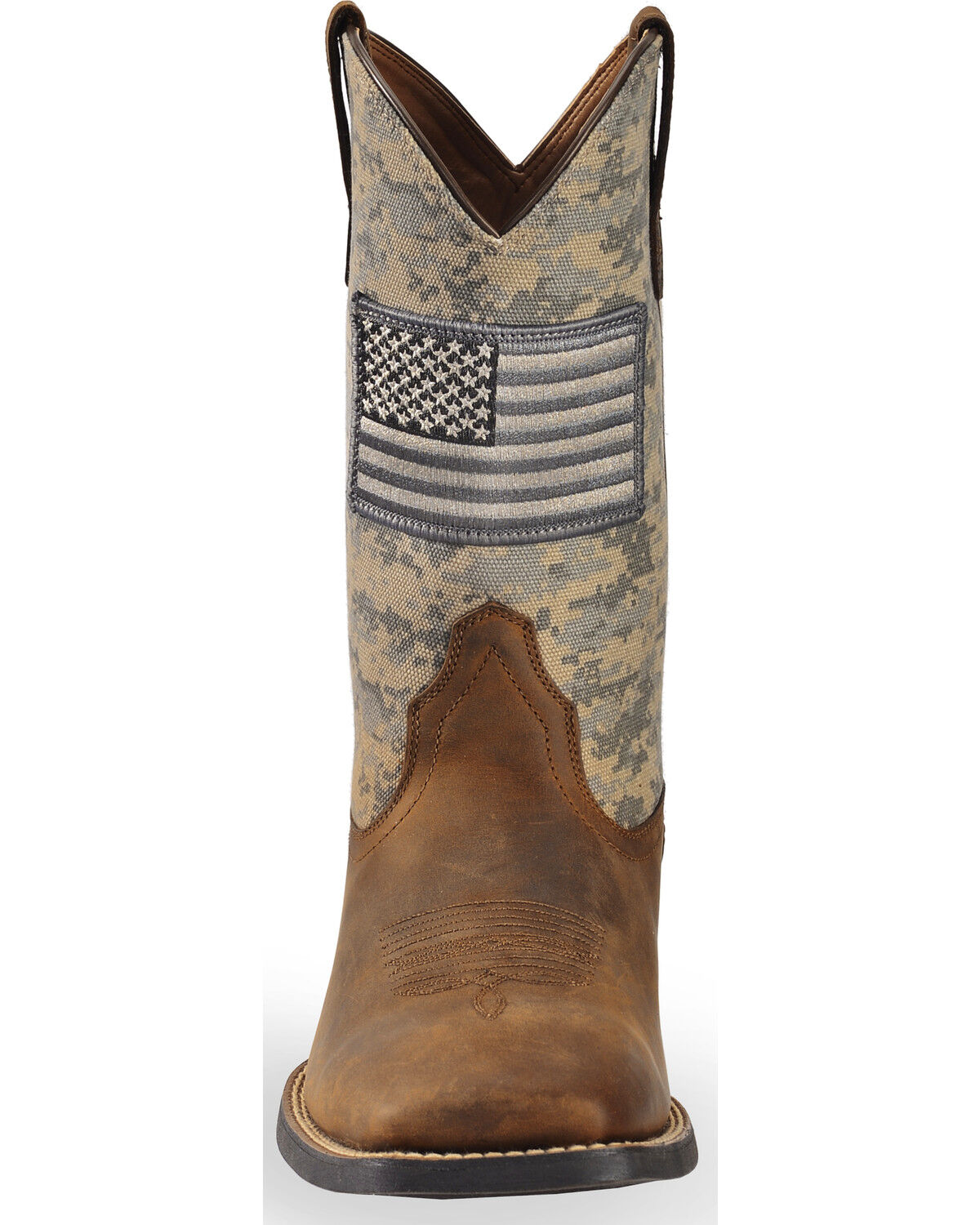 Ariat Men's Distressed Camo Sport Patriot Western Boots - Broad Square Toe
