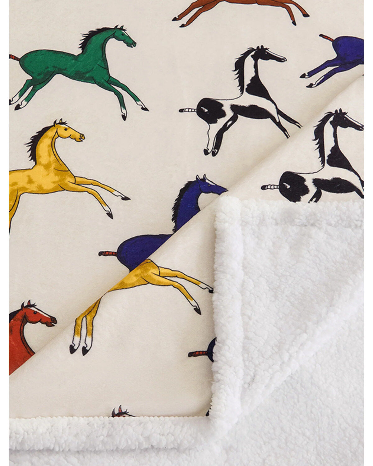 HiEnd Accents Wild Horse Campfire Sherpa Throw