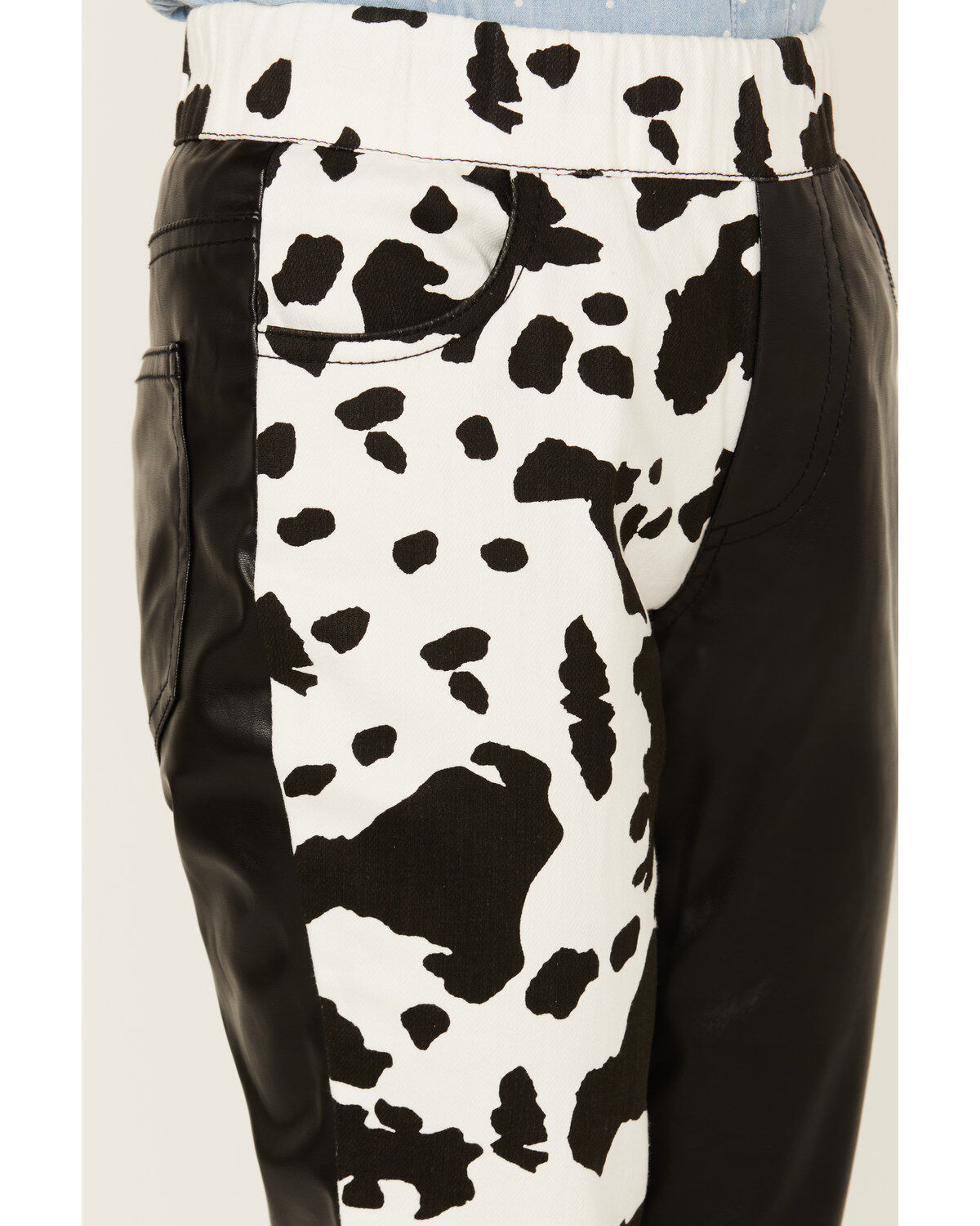 Saints & Hearts Girls' Cow Print Flare Pants
