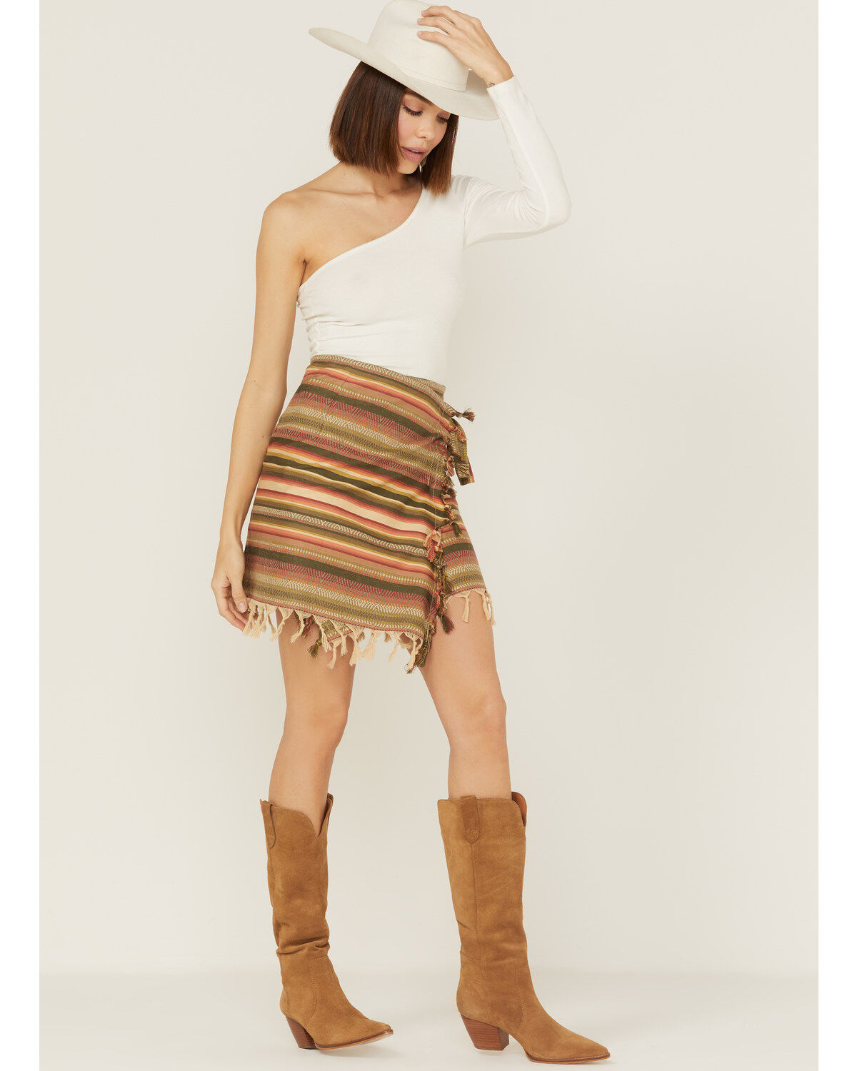 Tasha Polizzi Women's Monument Valley Serape Wrap Fringe Skirt