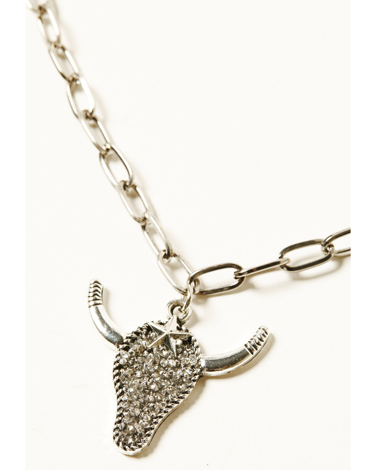 Shyanne Women's Rhinestone Steerhead Necklace