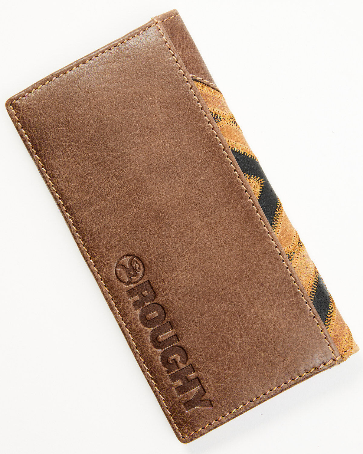 Hooey Men's Brown Patchwork Overlay Rodeo Wallet