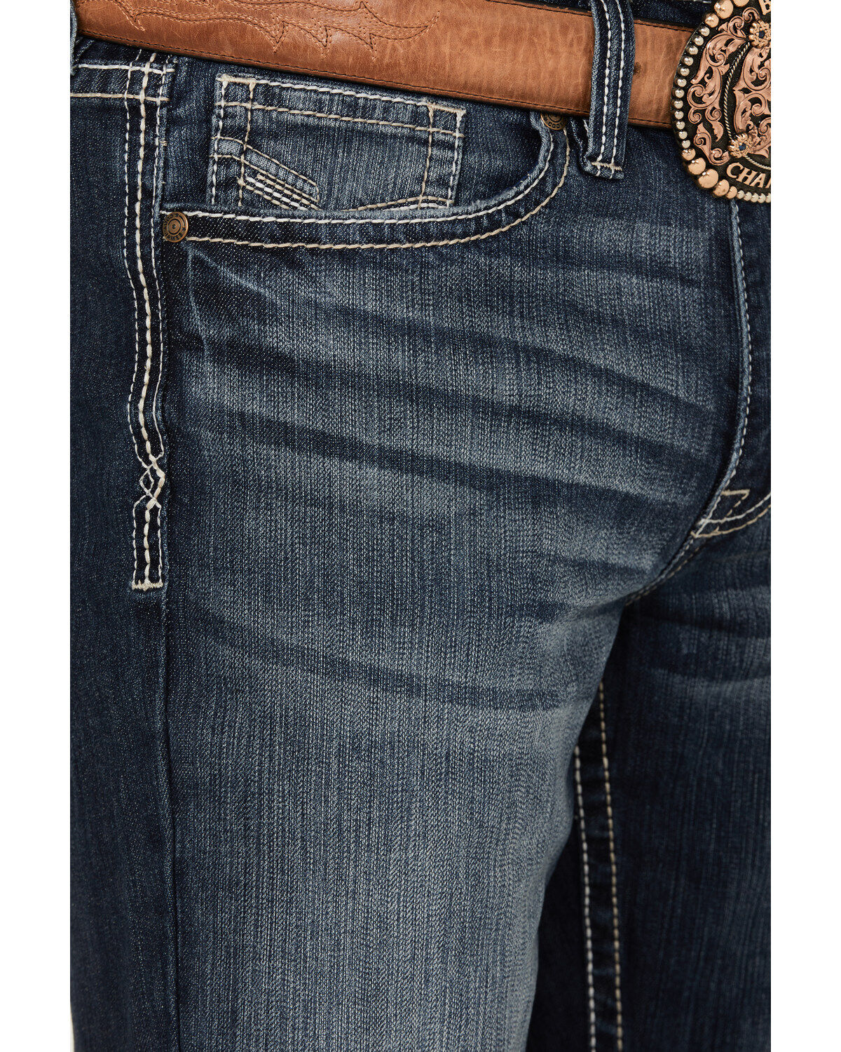 Cody James Men's Dark Wash Moonlight Relaxed Bootcut Stretch Denim Jeans