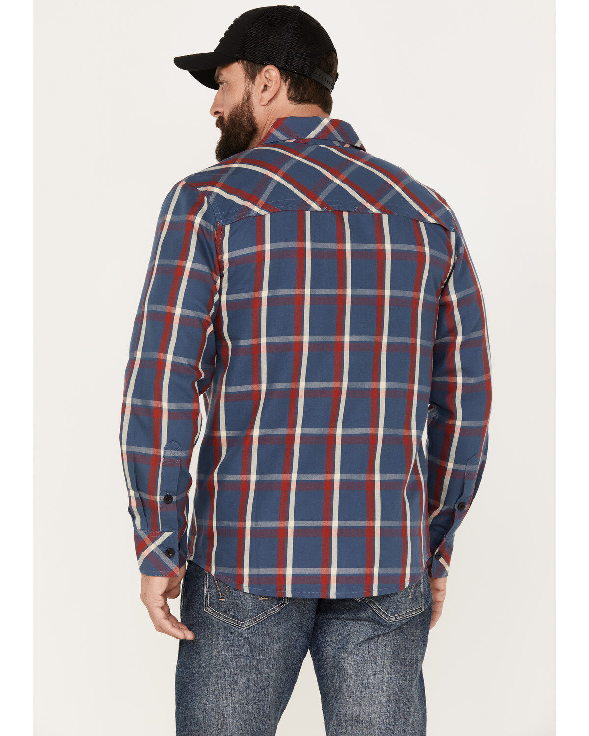 Resistol Men's Trinidad Plaid Print Long Sleeve Button Down Western Shirt