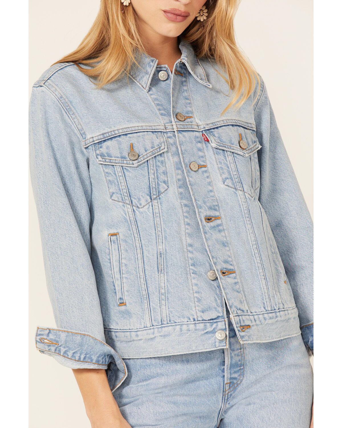 Levi's Women's Medium Wash Ex Boyfriend Denim Trucker Jacket
