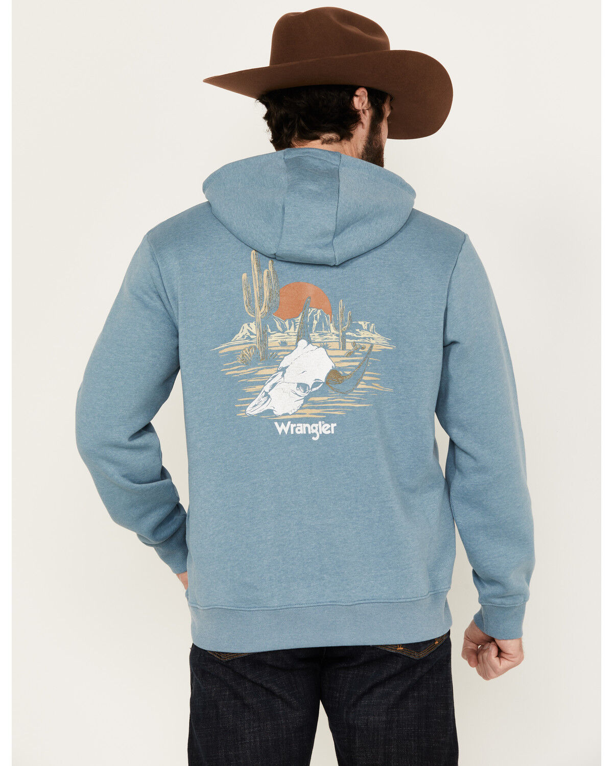 Wrangler Men's Scenic Steerhead Graphic Hooded Sweatshirt