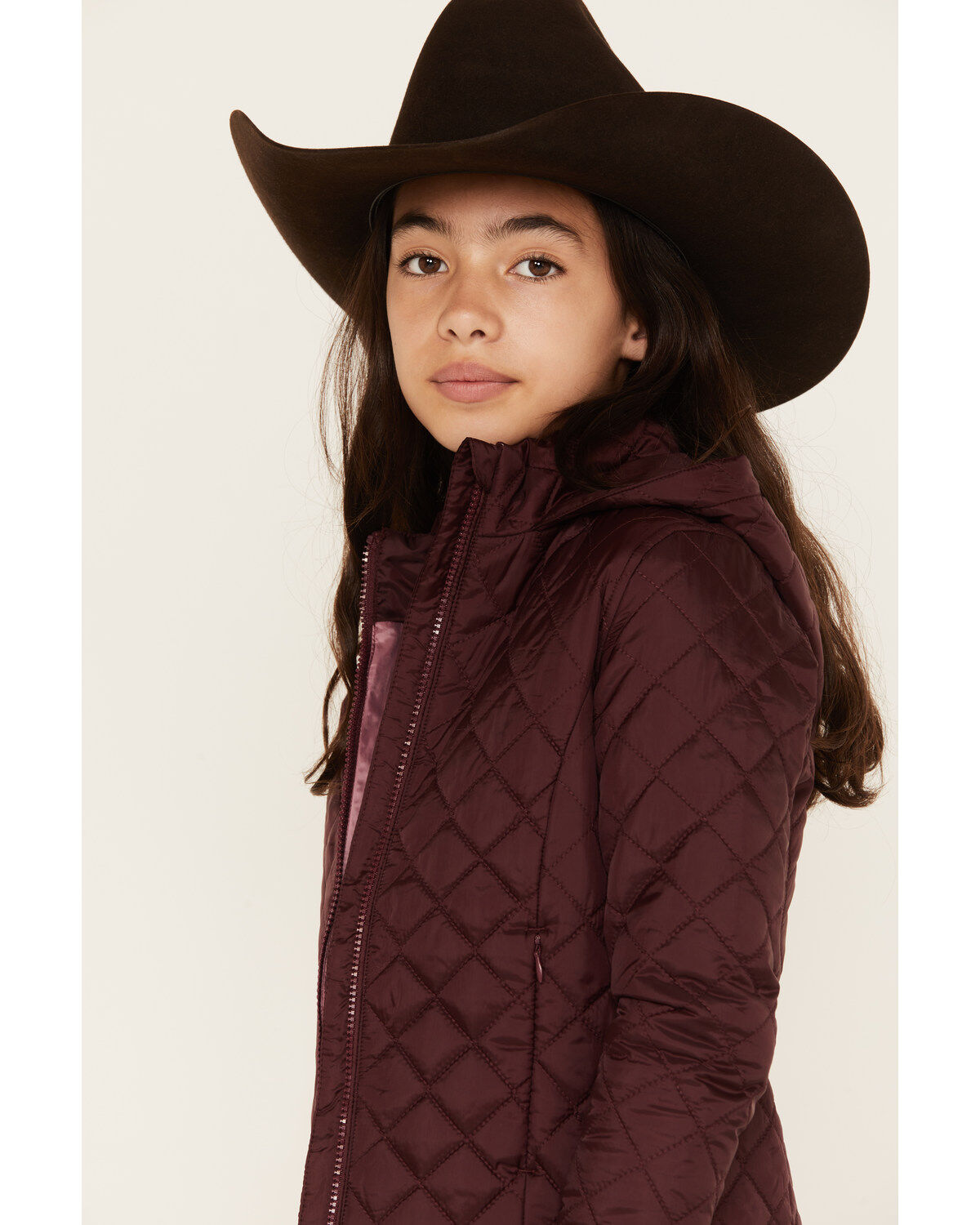 Shyanne Girl's Diamond Hooded Puffer Jacket