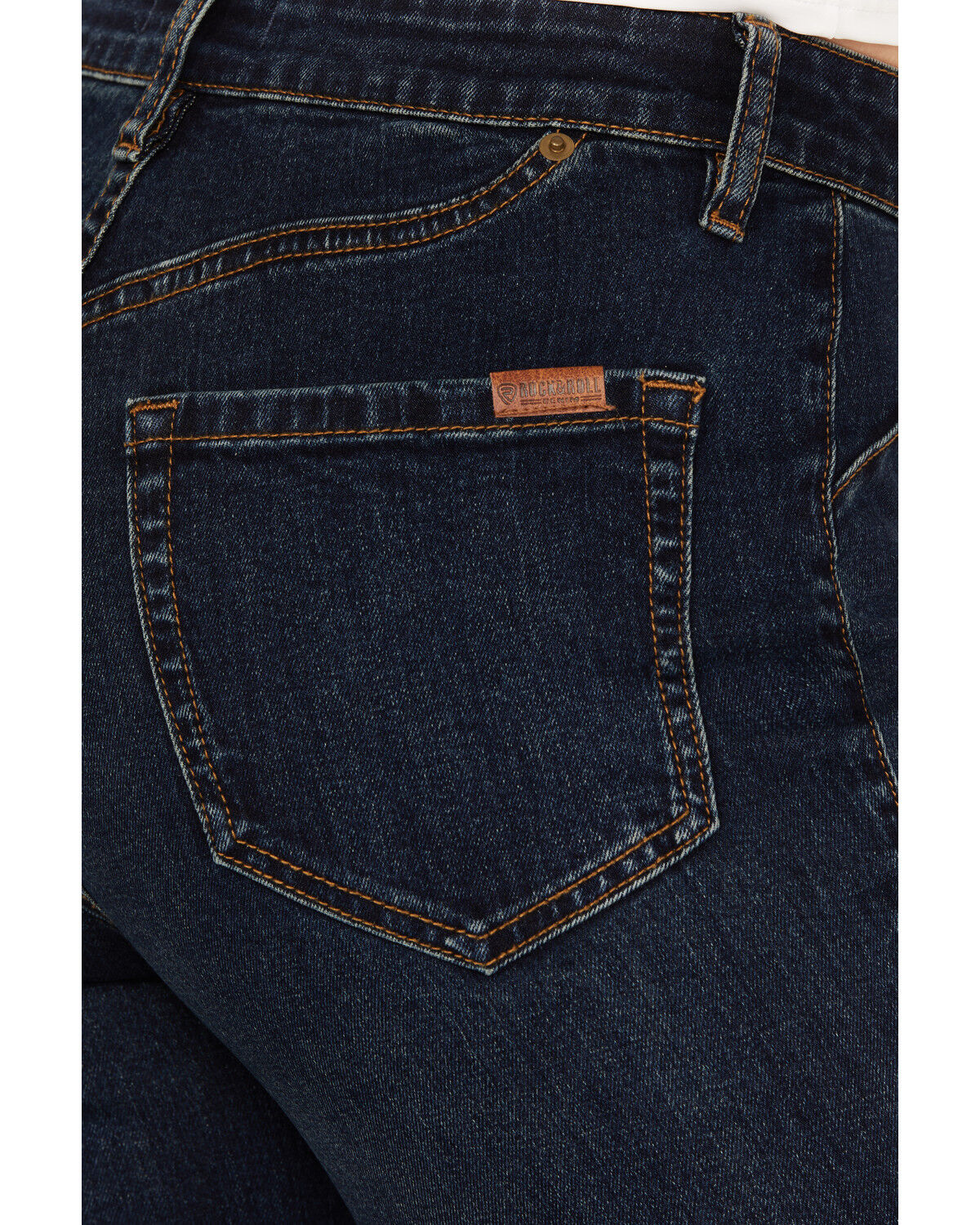 Rock & Roll Denim Women's Dark Wash High Rise Flare Stretch Denim Jeans