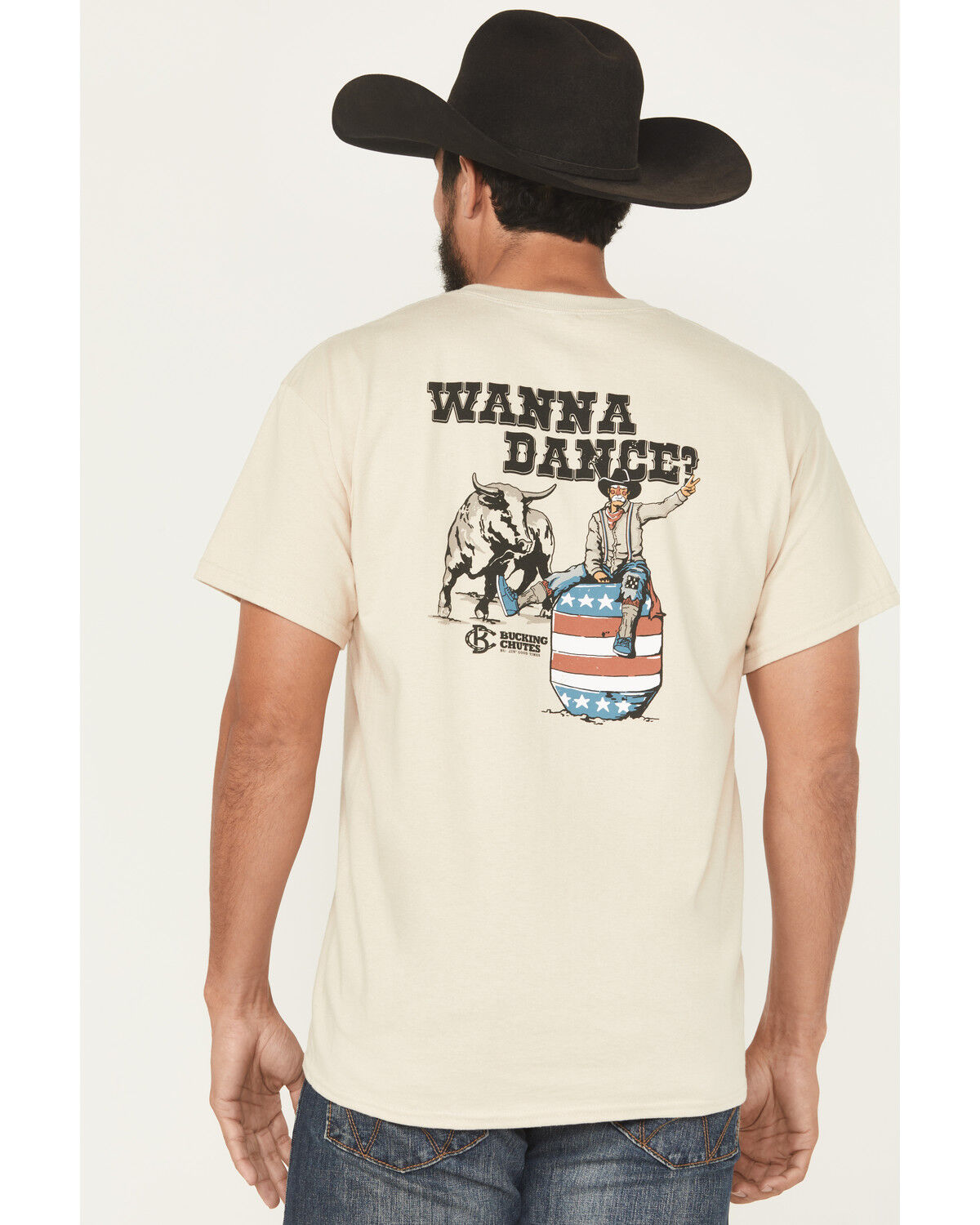 Bucking Chutes Men's Wanna Dance Short Sleeve Graphic T-Shirt