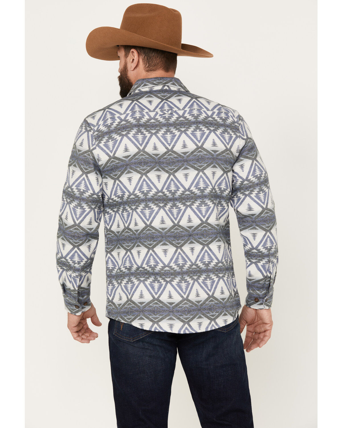 Pendleton Men's Beach Shack Print Long Sleeve Button-Down Western Shirt