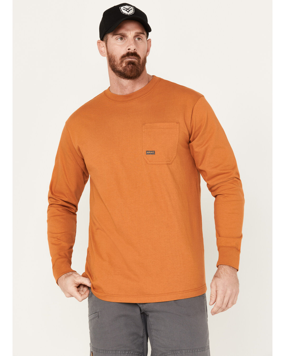 Ariat Men's Rebar Stretch Union City Long Sleeve Work T-Shirt