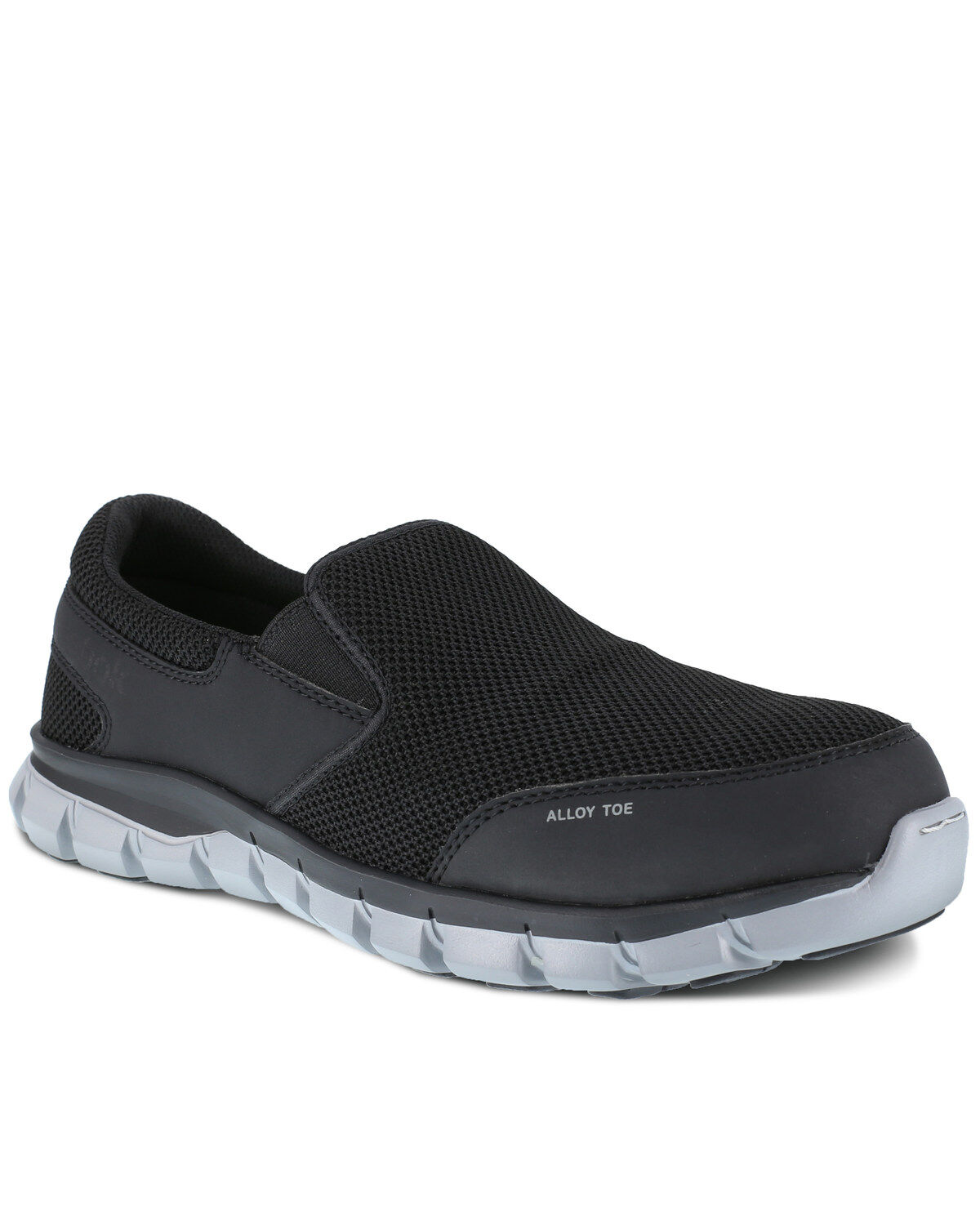 Reebok Men's Black Slip-On Sublite Work Shoes - Alloy Toe