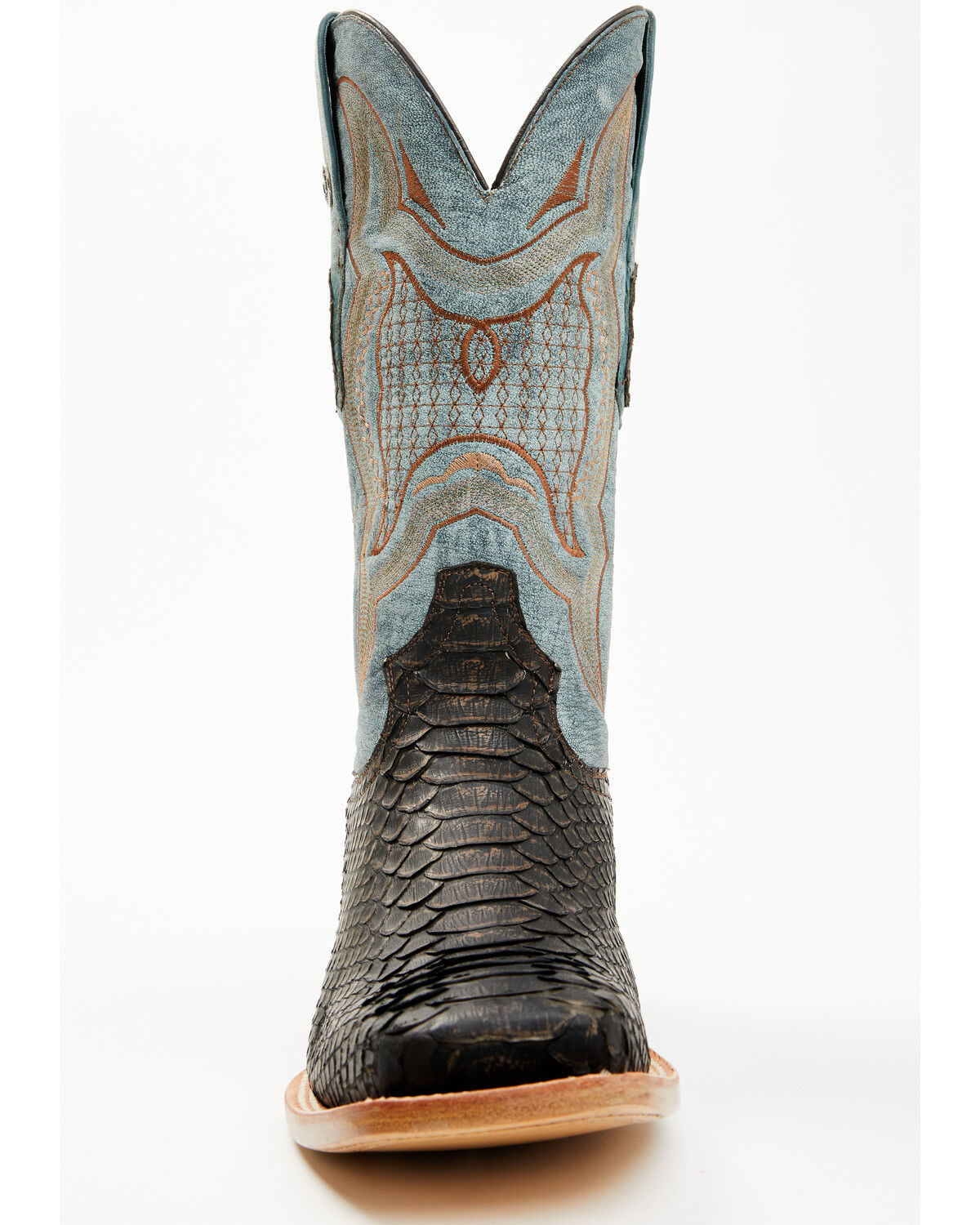 Tanner Mark Men's Python Exotic Western Boots - Broad Square Toe