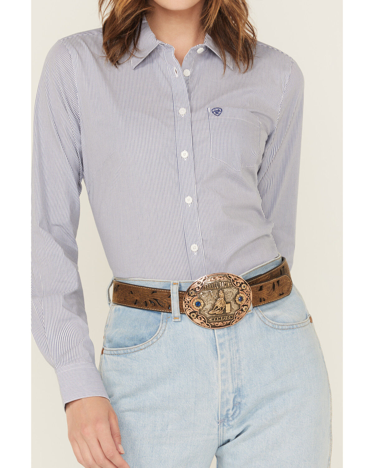 Ariat Women's Kirby Striped Print Long Sleeve Button-Down Stretch Western Shirt