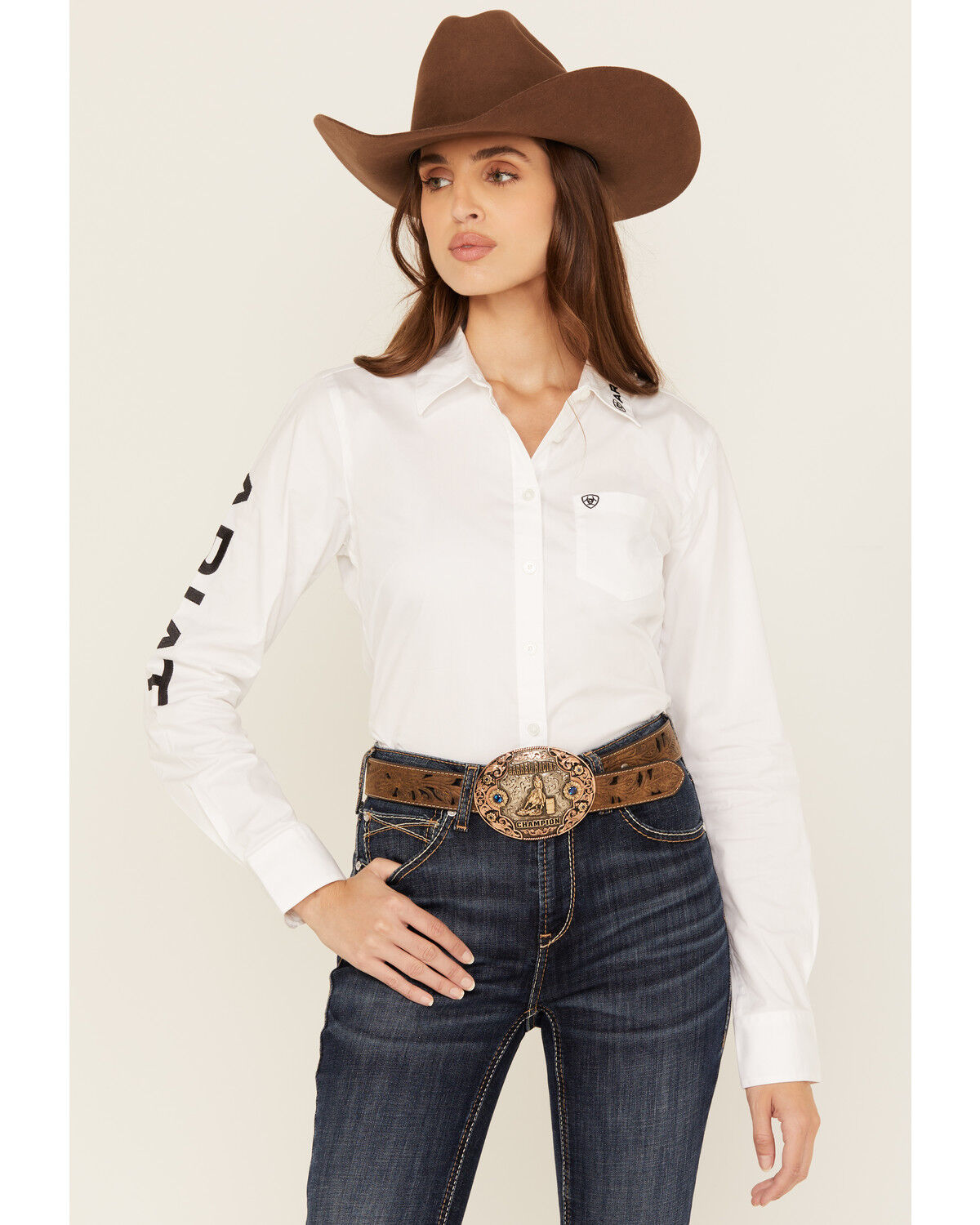 Ariat Women's Boot Barn Exclusive Team Kirby Long Sleeve Button-Down Stretch Western Shirt - Plus