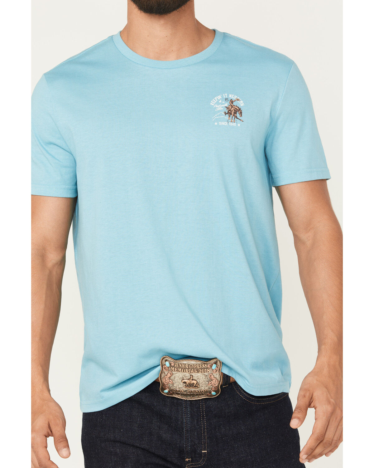 Panhandle Slim Men's Keepin' It Western Short Sleeve Graphic T-Shirt