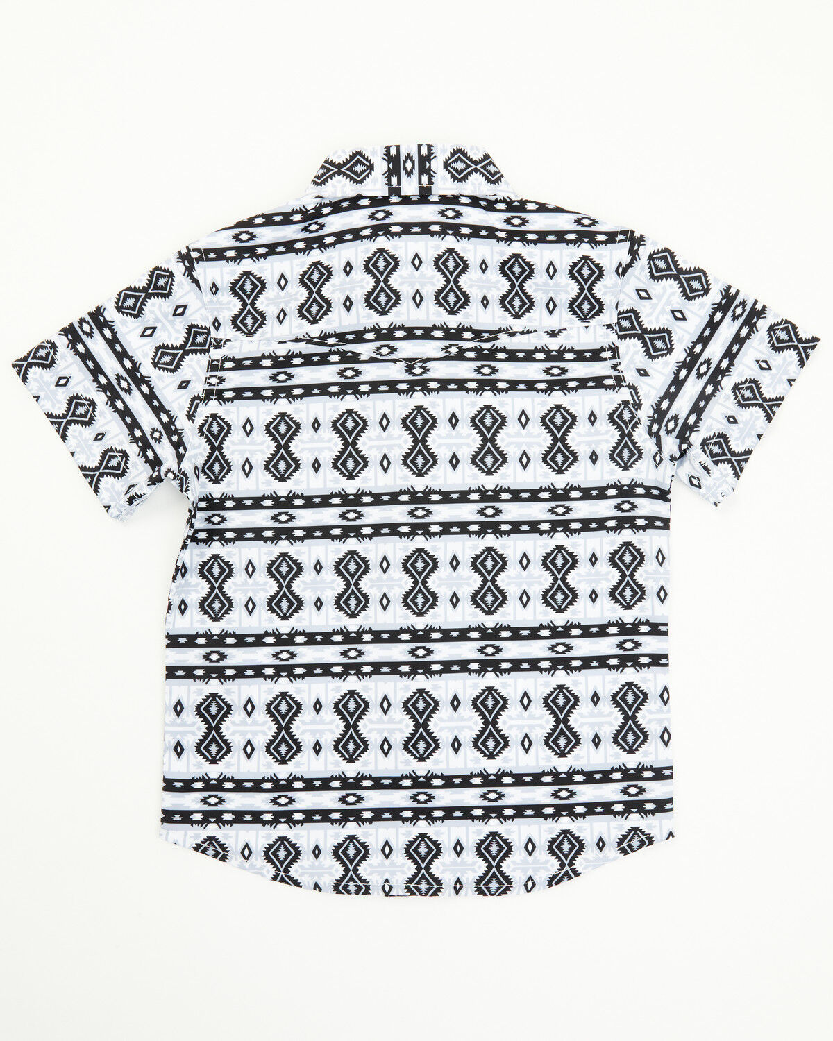 Rodeo Clothing Boys' Southwestern Print Short Sleeve Snap Western Shirt
