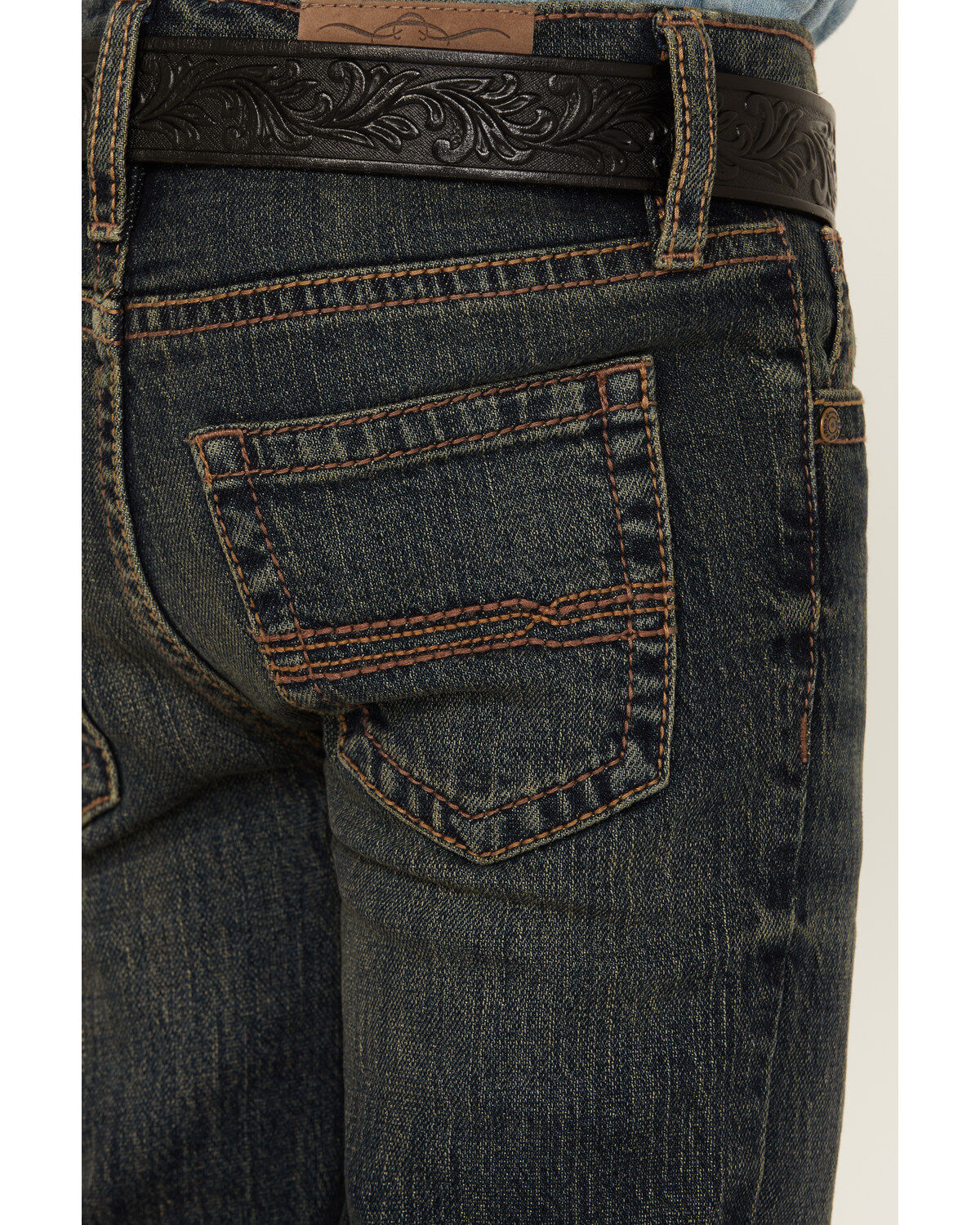 Cody James Little Boys' Barn Sour Dark Wash Slim Stretch Straight Jeans