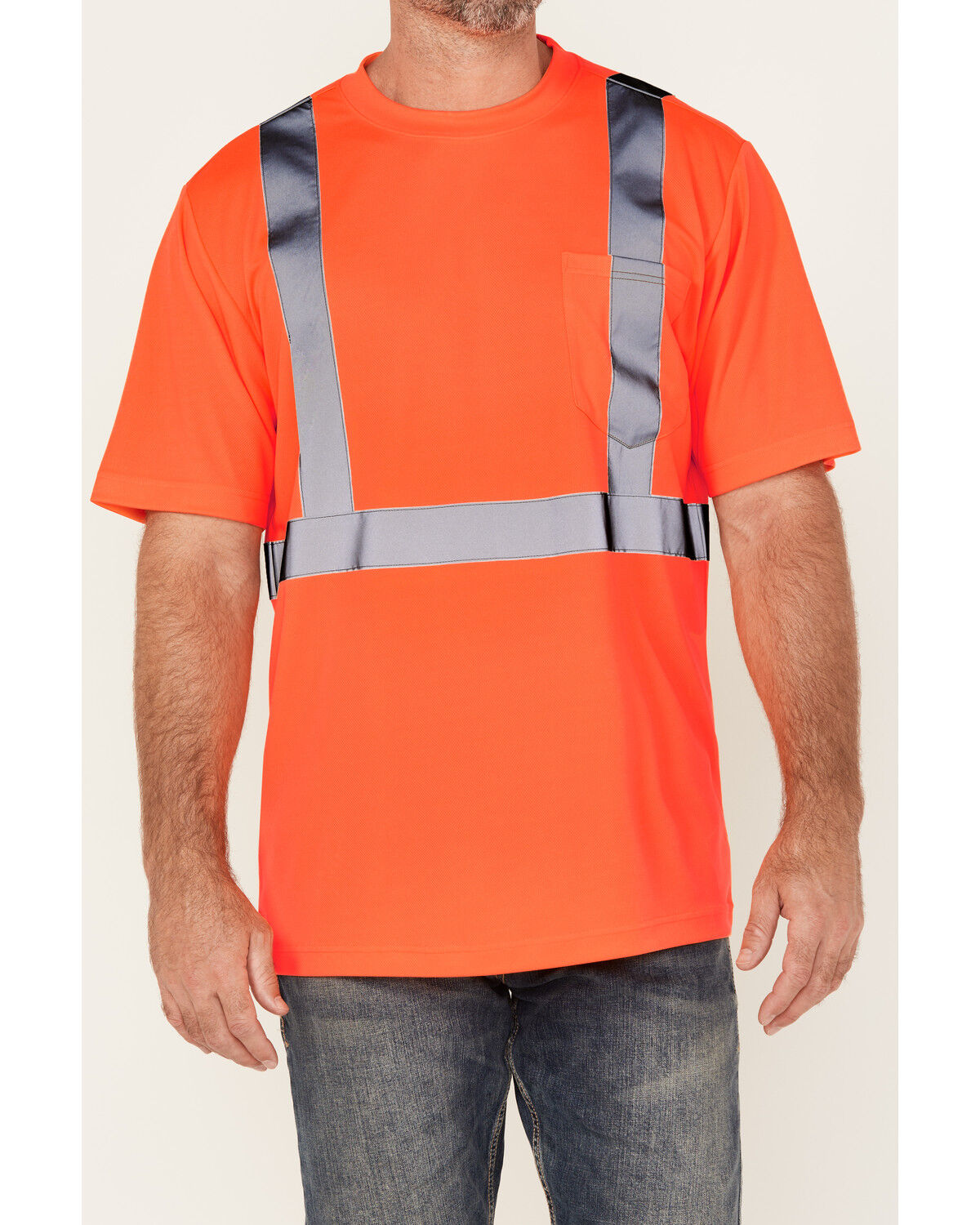 Hawx Men's Hi-Vis Reflective Short Sleeve Work T-Shirt