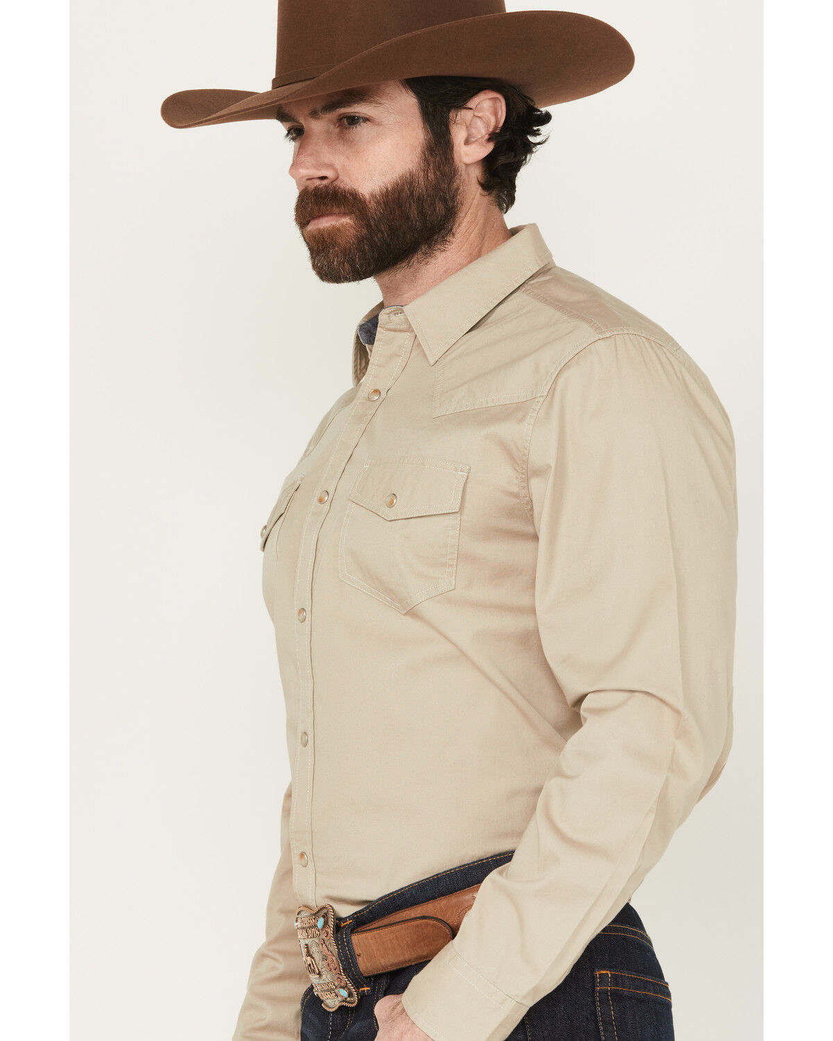 Cody James Men's Solid Treadstone Long Sleeve Pearl Snap Western Shirt - Big