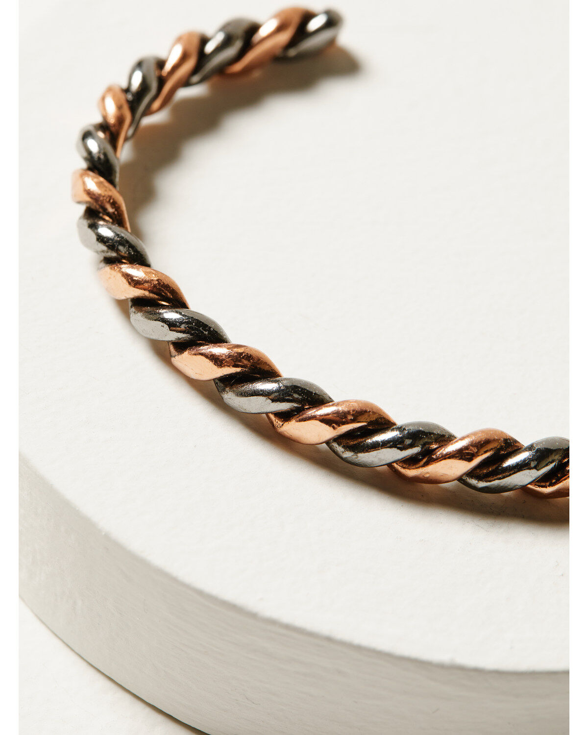 M & F Western Men's Copper & Silver Strike Twisted Cuff Bracelet