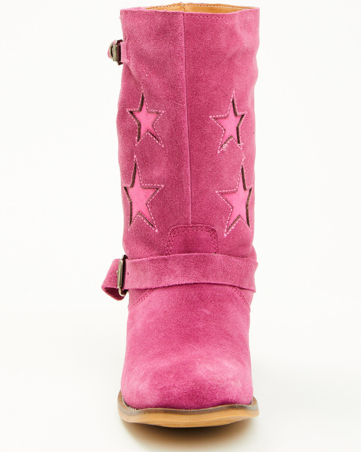 Dingo Girls' Blacklist Star Inlay Harness Boots - Square Toe