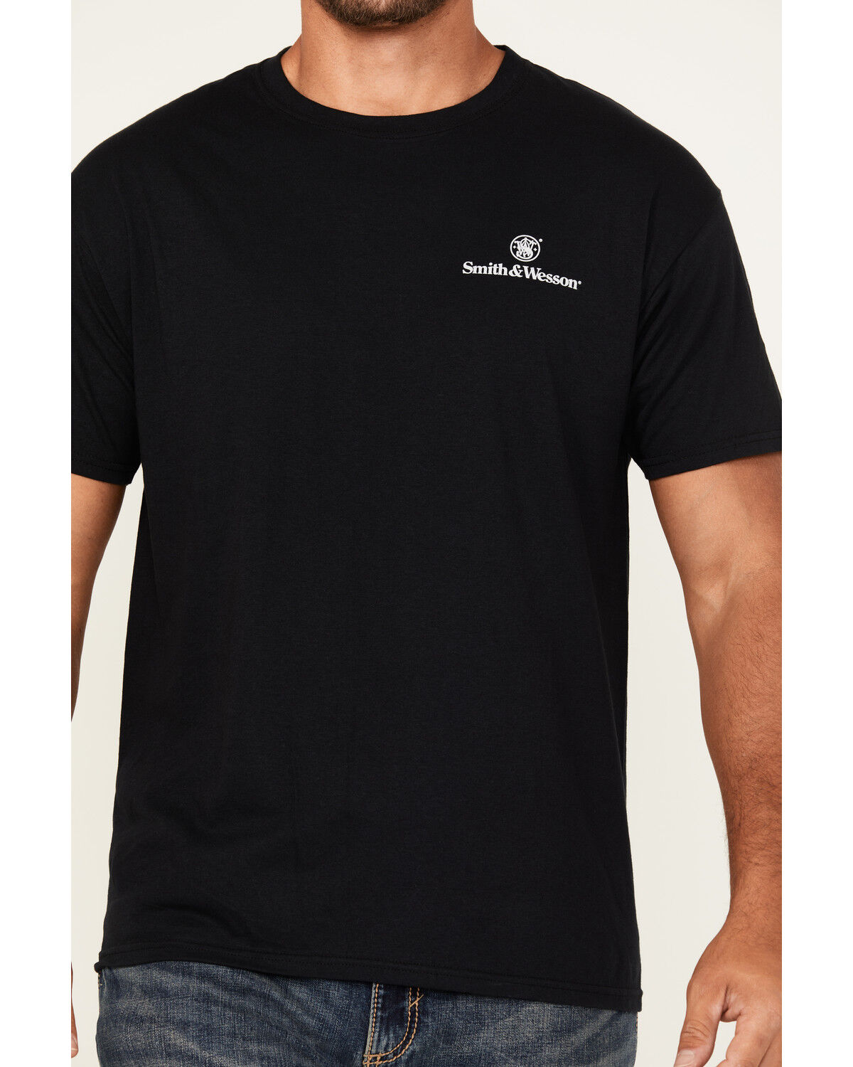 Smith & Wesson Men's Eagle Spade Playing Card Short Sleeve Graphic T-Shirt