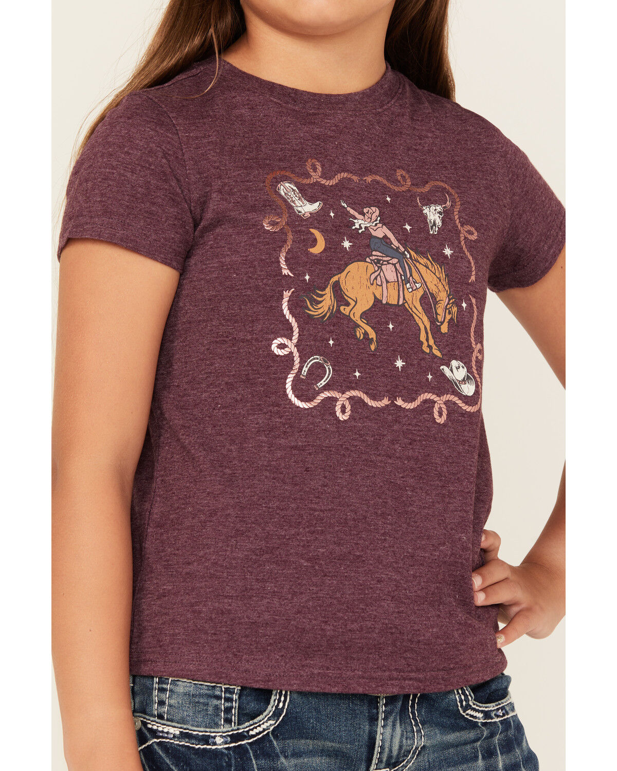 Shyanne Girls' Cowgirl Icons Short Sleeve Graphic Tee