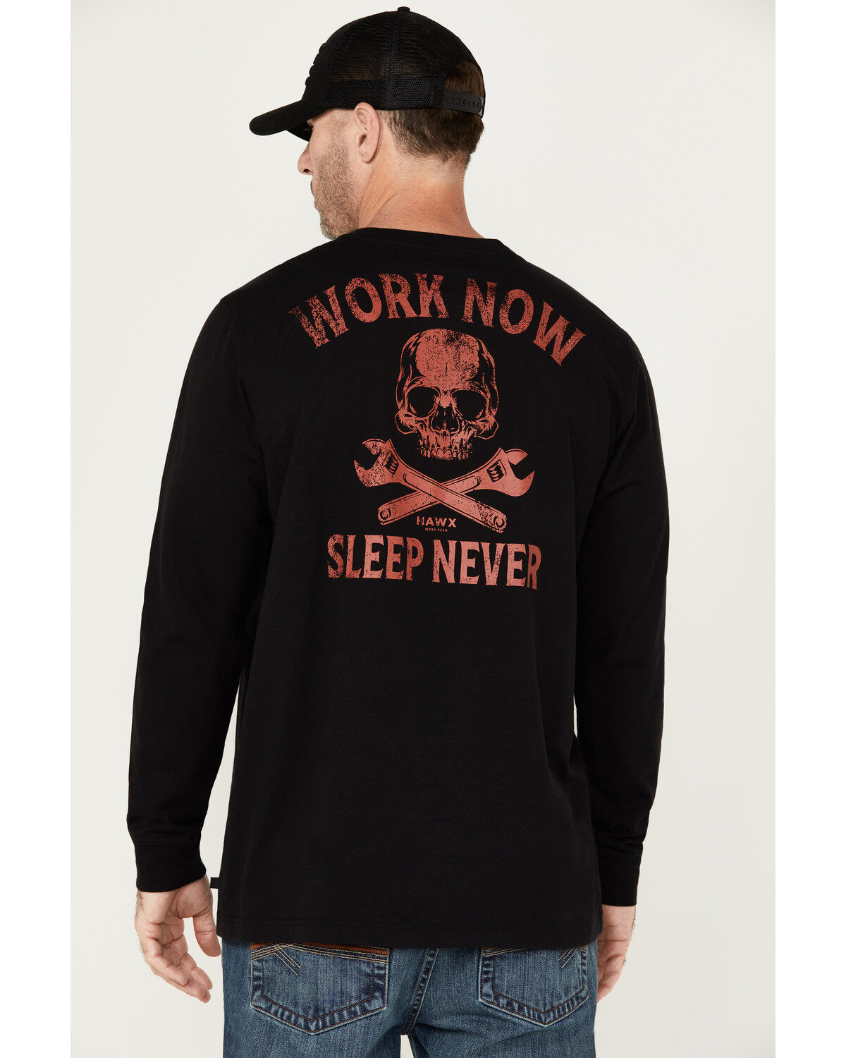 Hawx Men's Never Sleep Long Sleeve Graphic T-Shirt