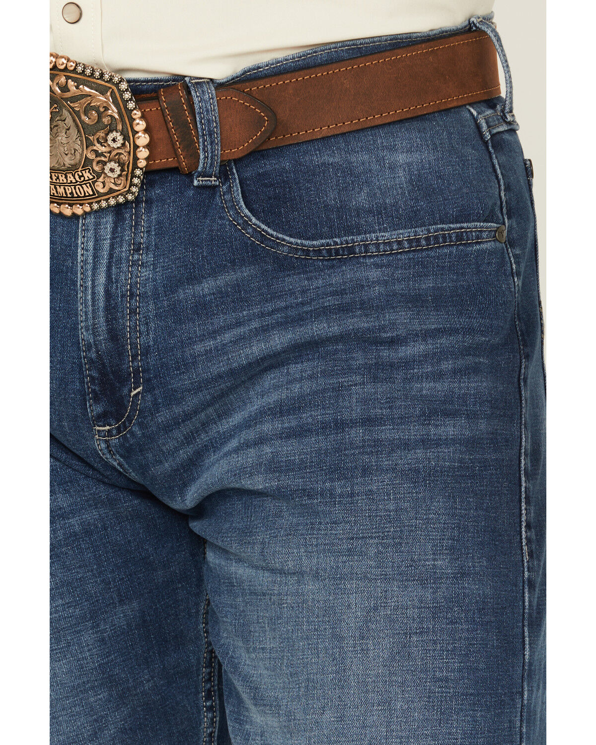 Wrangler 20X Men's Beckner 42 Medium Wash Slim Bootcut Stretch Denim Jeans