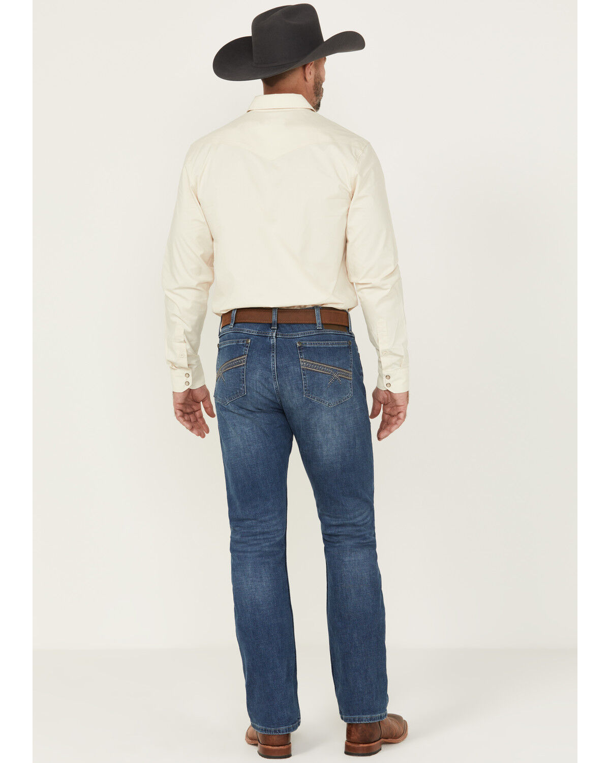 Wrangler 20X Men's Beckner 42 Medium Wash Slim Bootcut Stretch Denim Jeans