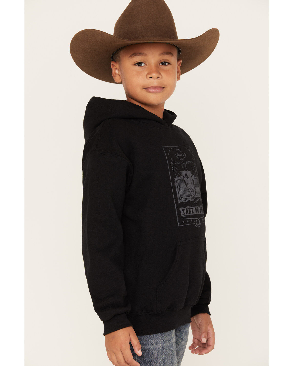 Cody James Boys' Fleece Take No Bull Hooded Sweatshirt