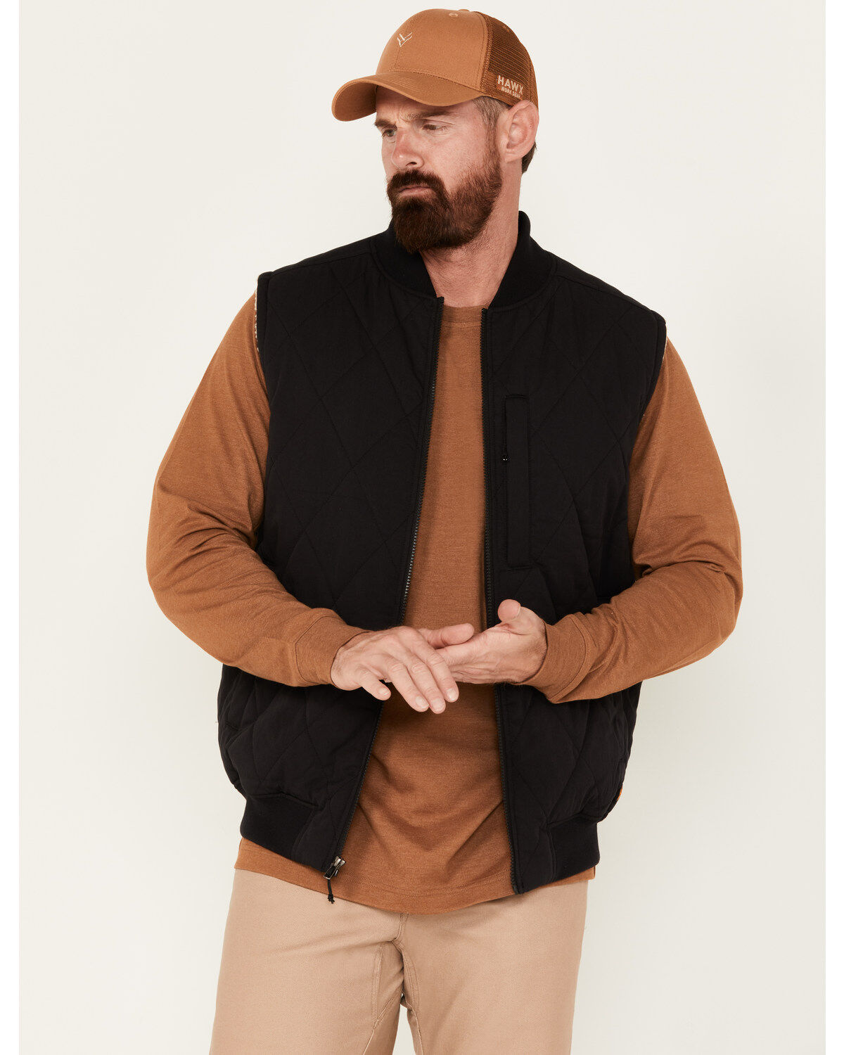 Hawx Men's Quilted Nylon Work Vest