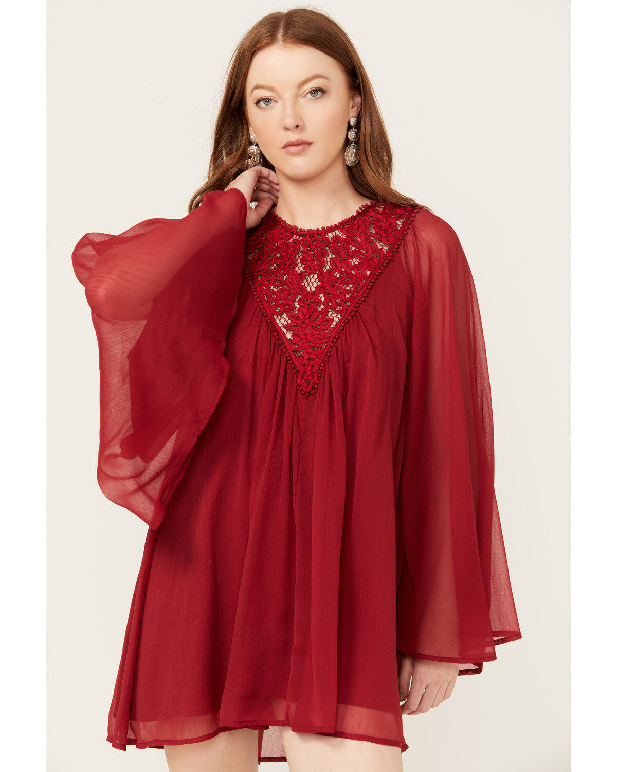 Free People Women's Sunshine of Love Long Sleeve Mini Dress