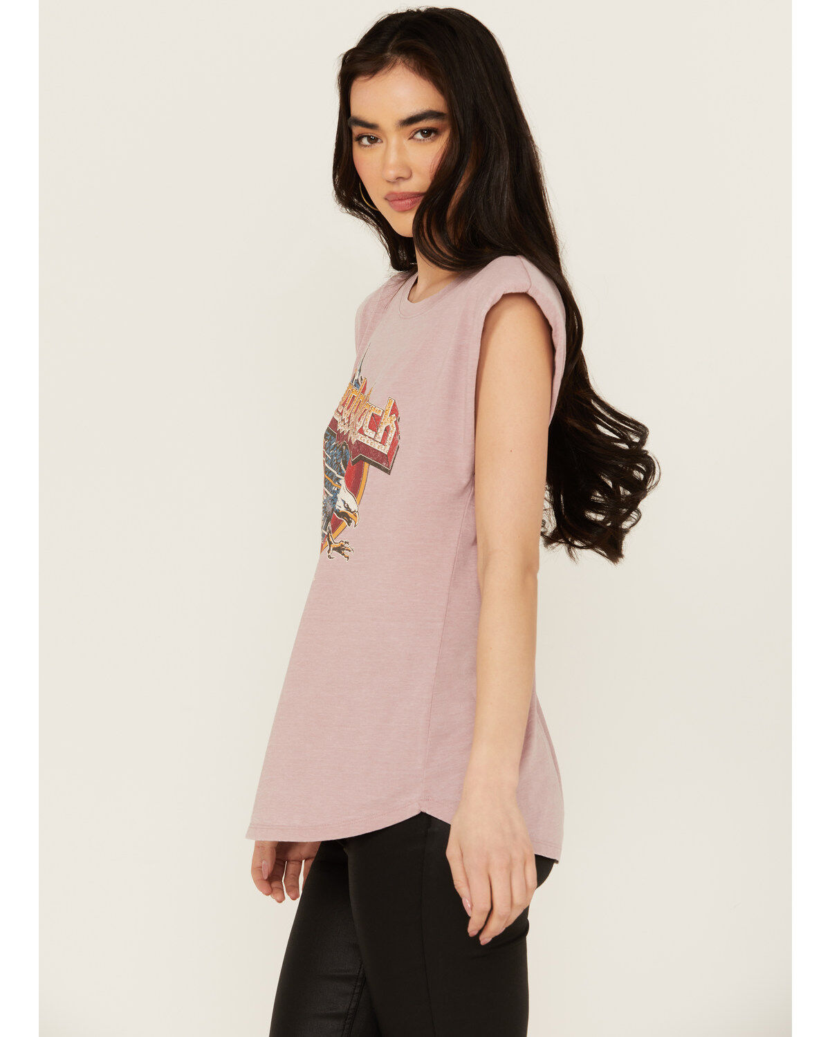 Blended Women's Freedom Rock Shoulder Pad Muscle Tee
