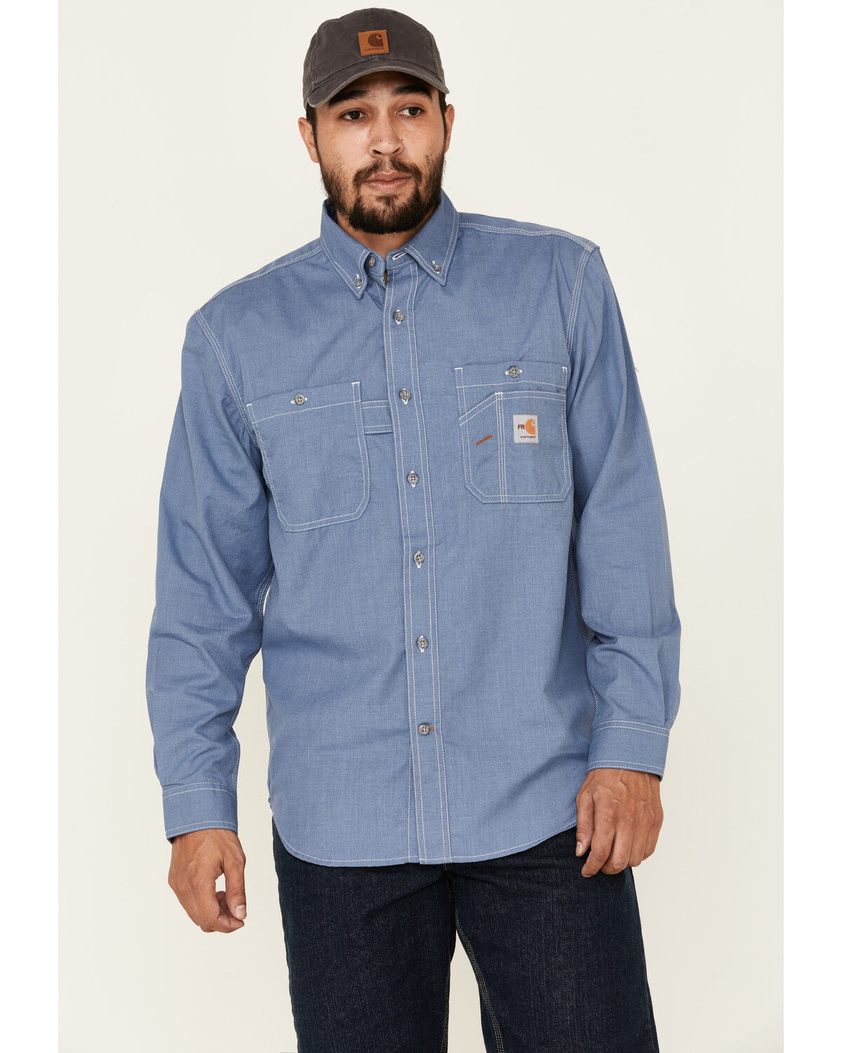 Carhartt Men's FR Force Lightweight Performance Woven Long Sleeve Work Shirt - Big