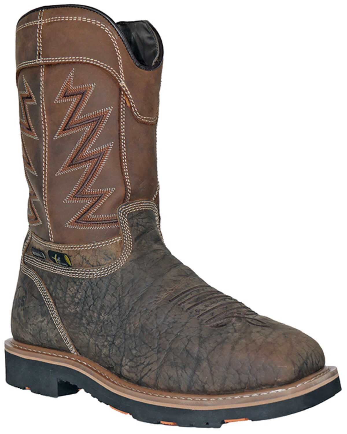 Hoss Men's Fracker Waterproof Metguard Wellington Work Boots - Composite Toe