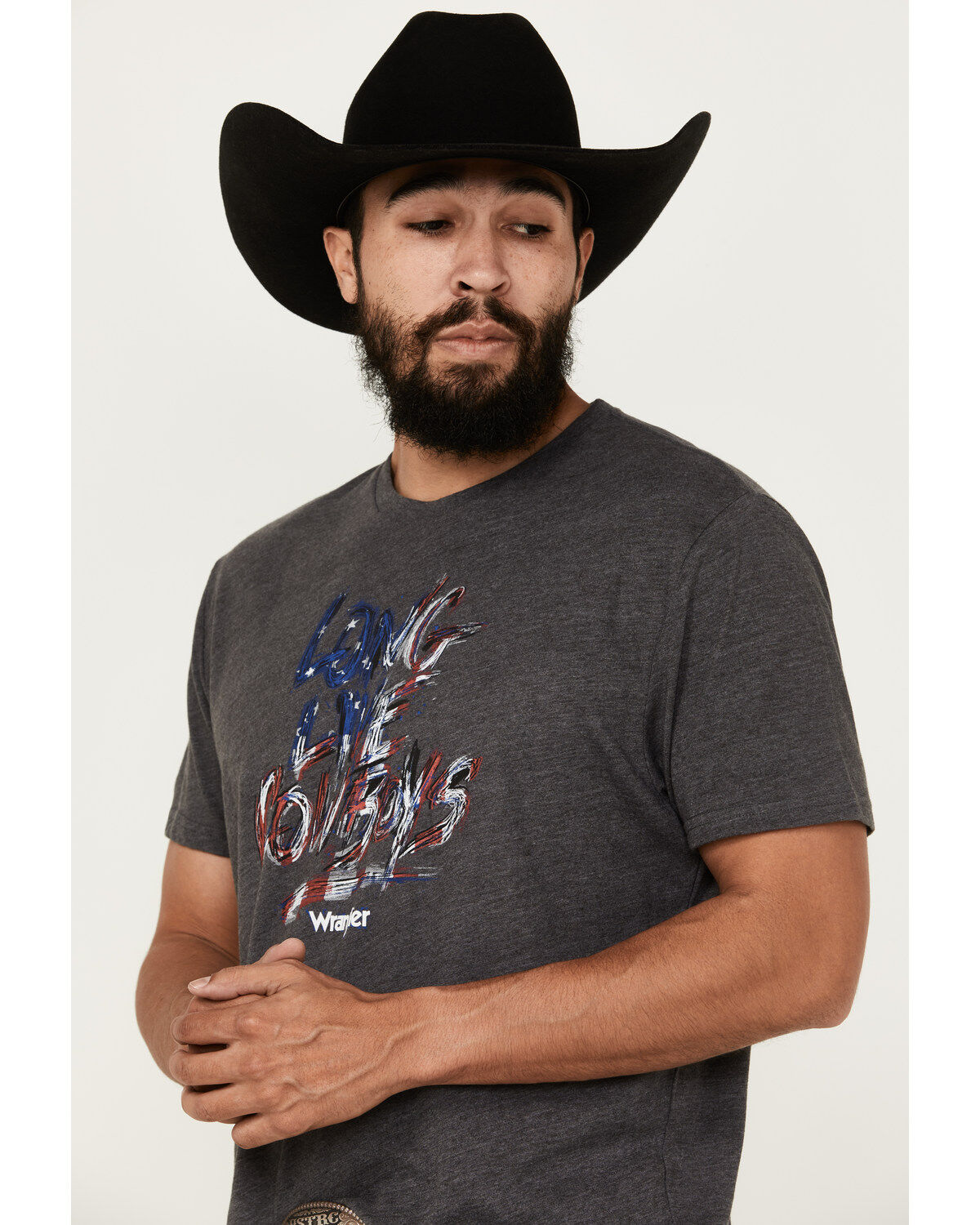 Wrangler Men's Americana Long Live Cowboys Short Sleeve Graphic T-Shirt